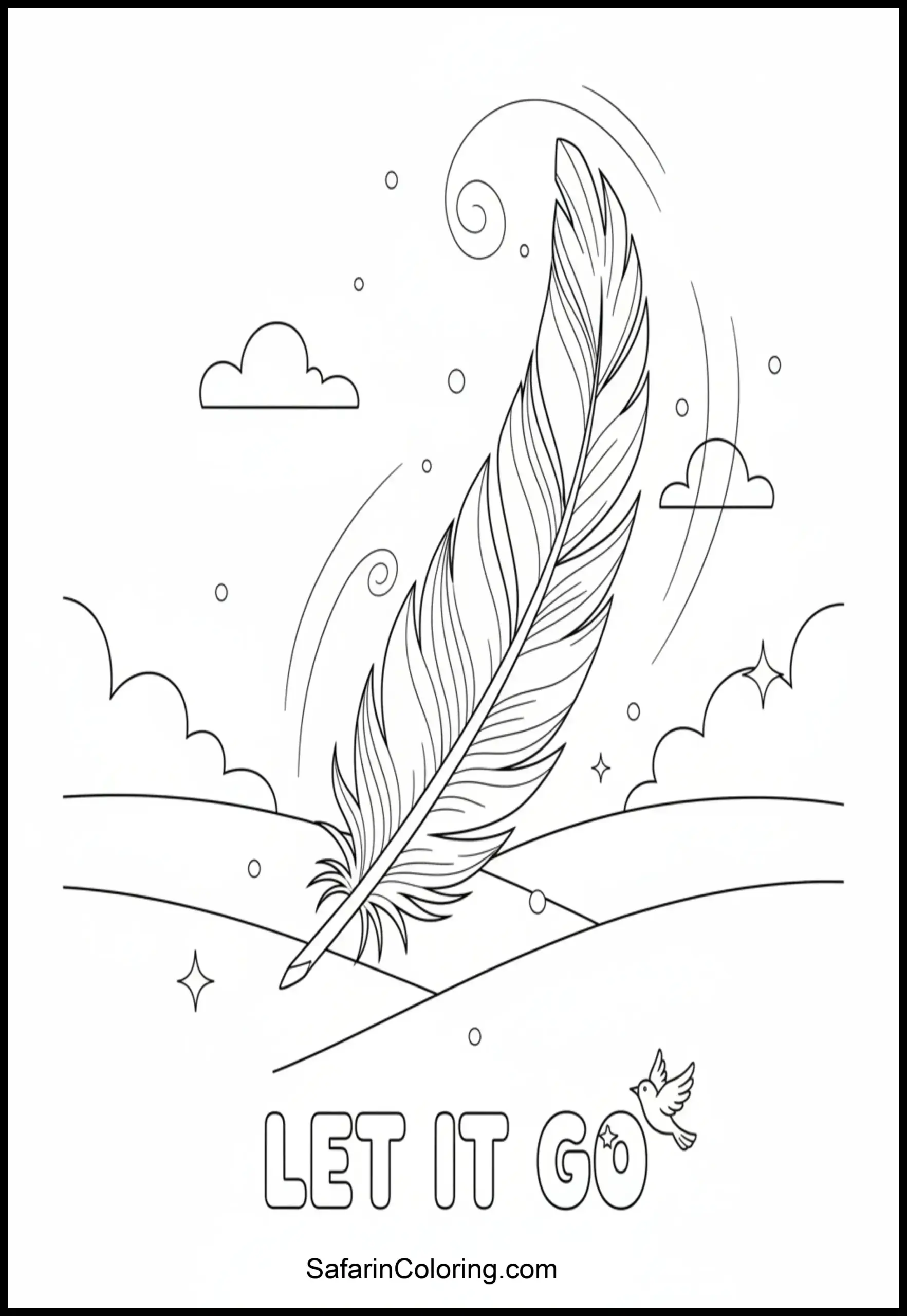 Anxiety Relief Floating Feather Scaled