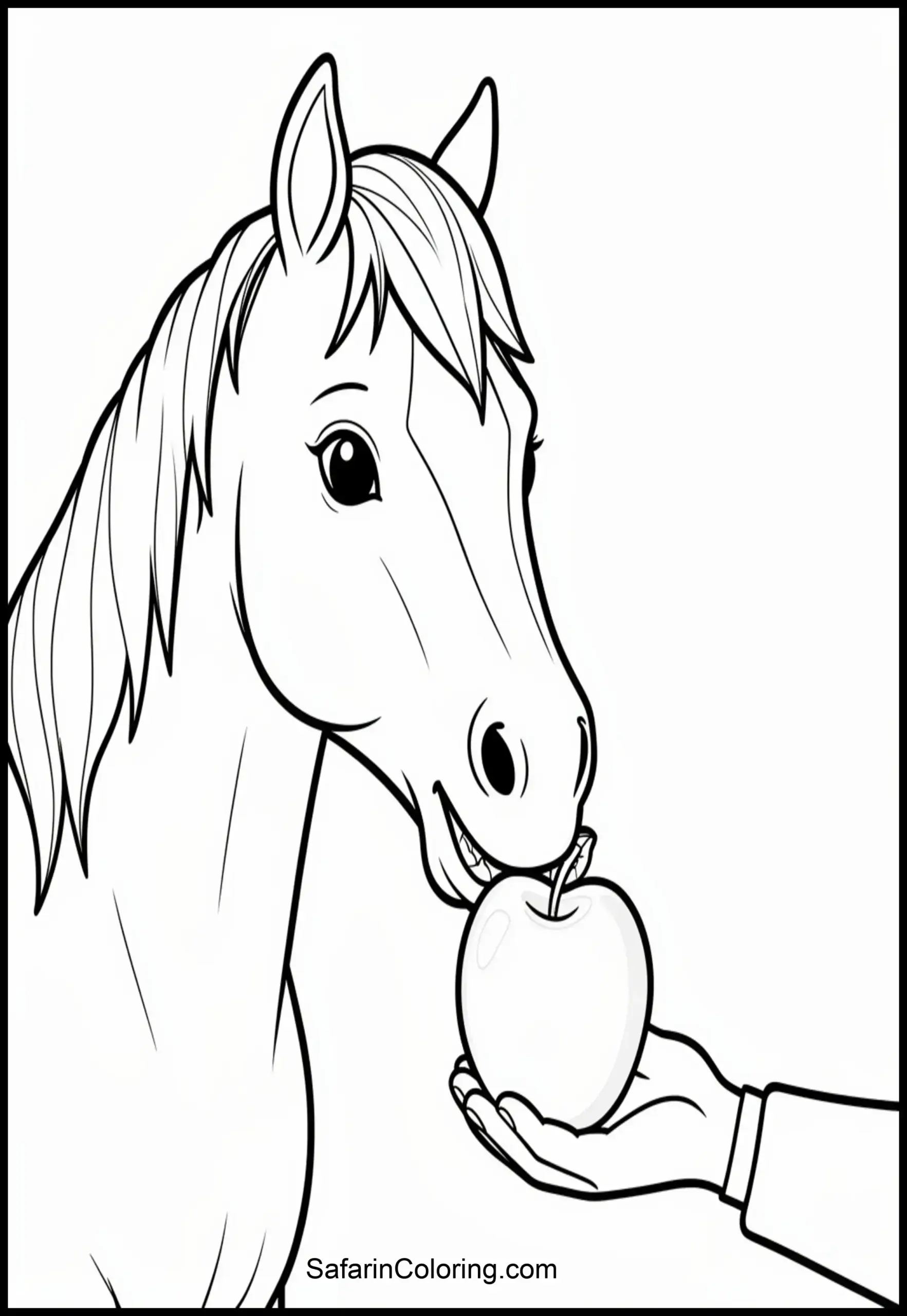 Apple Horse Eating Scaled