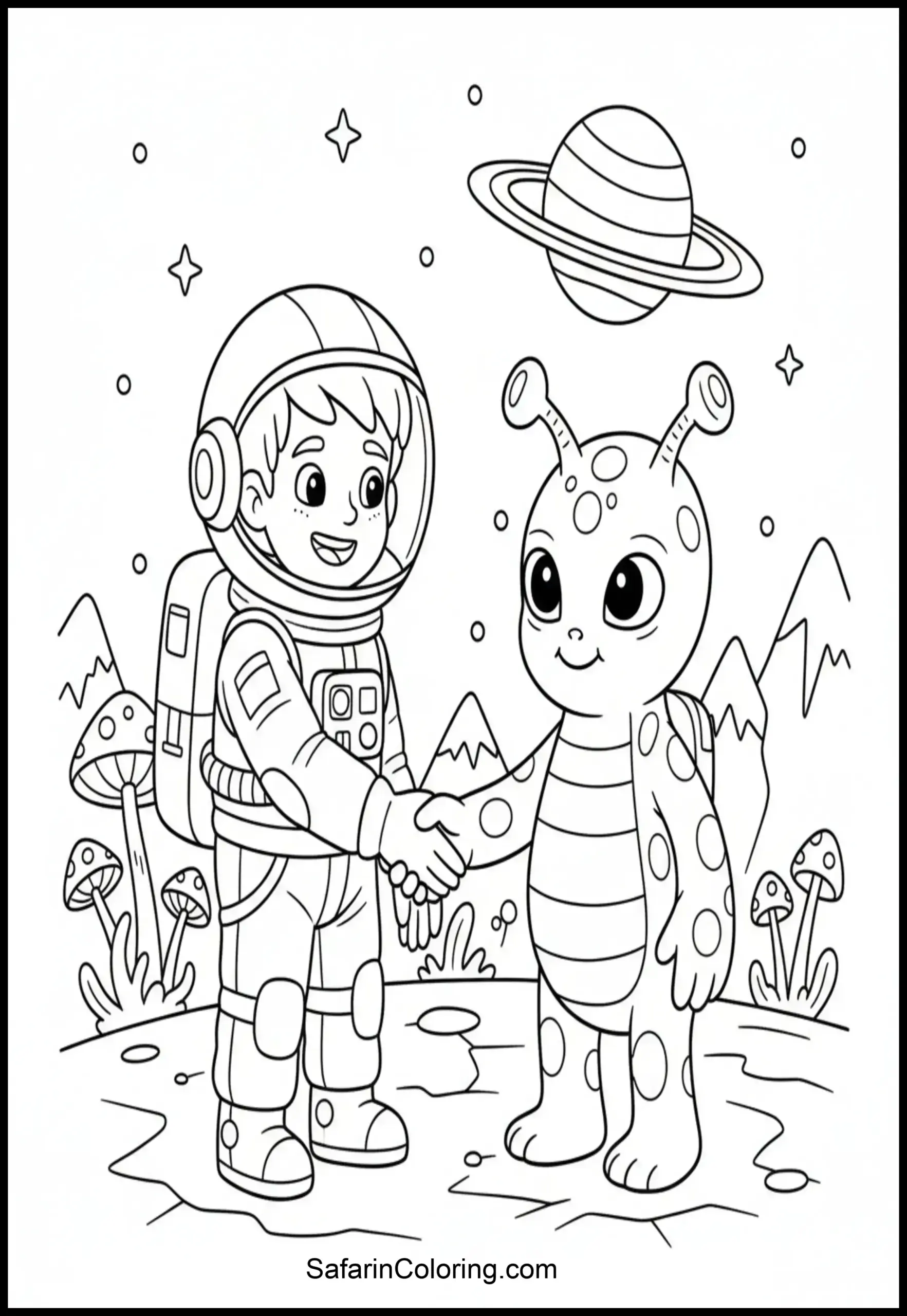 Astronaut Alien Handshake Scaled