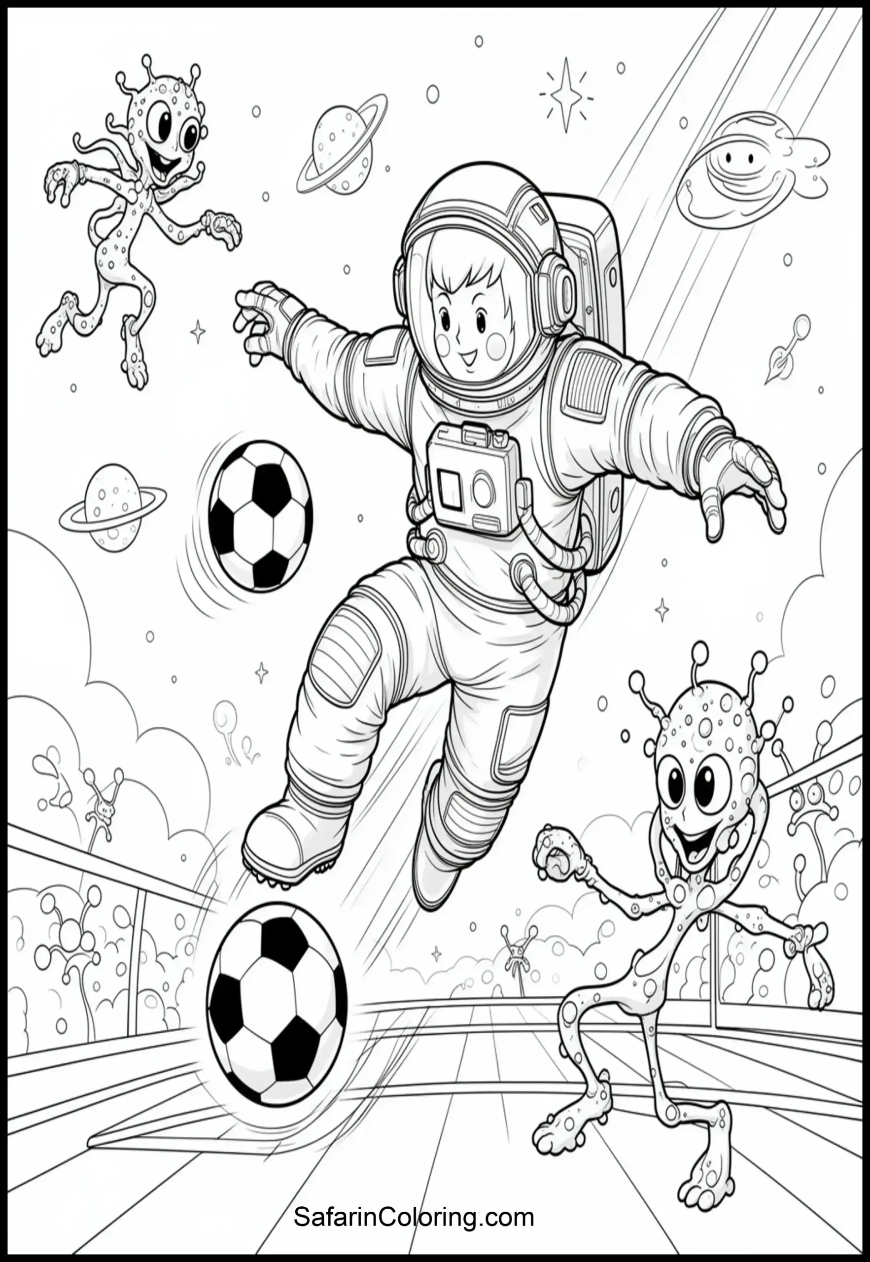 Astronaut Alien Soccer 2 Scaled
