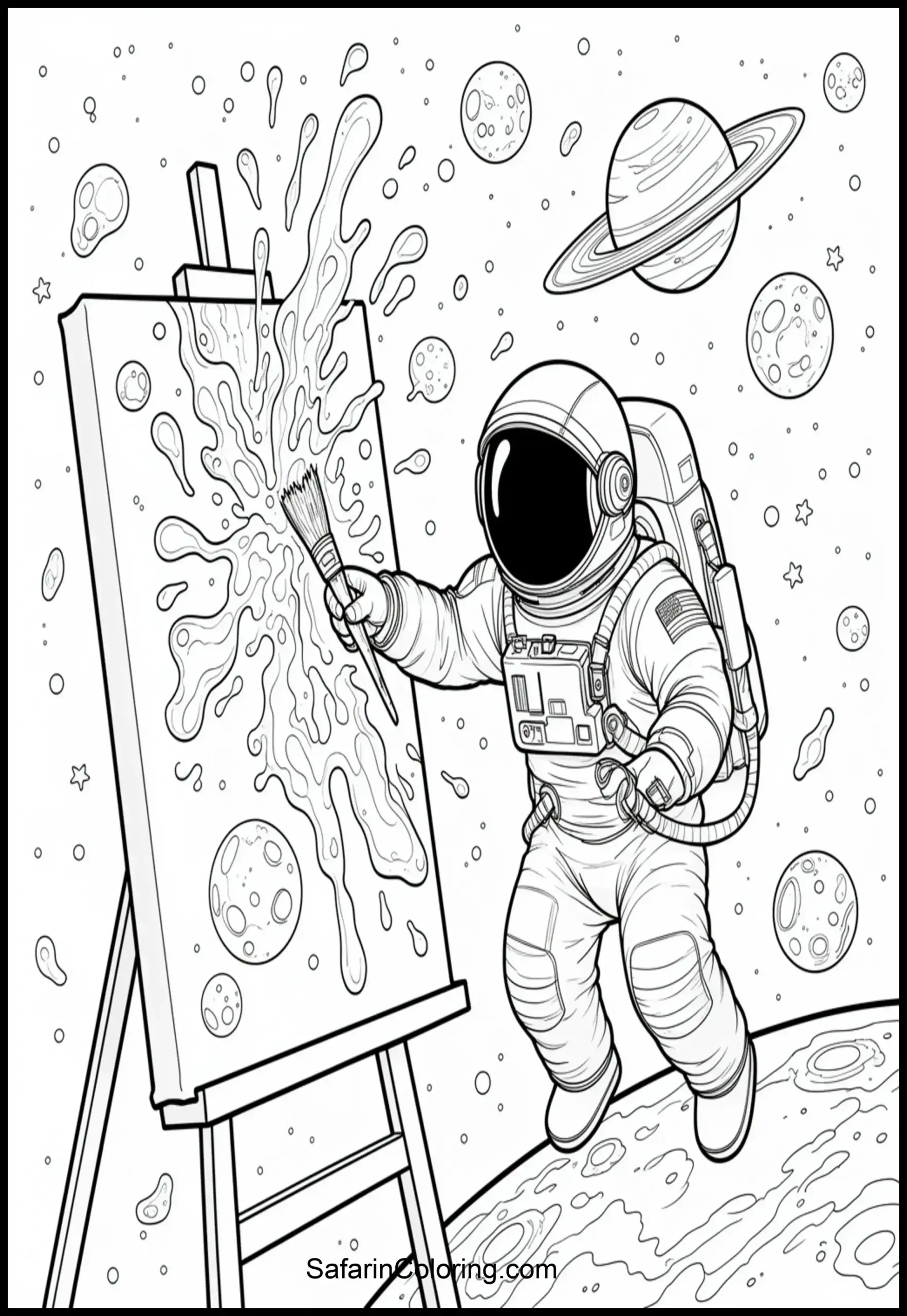 Astronaut Artist Painting 2 Scaled