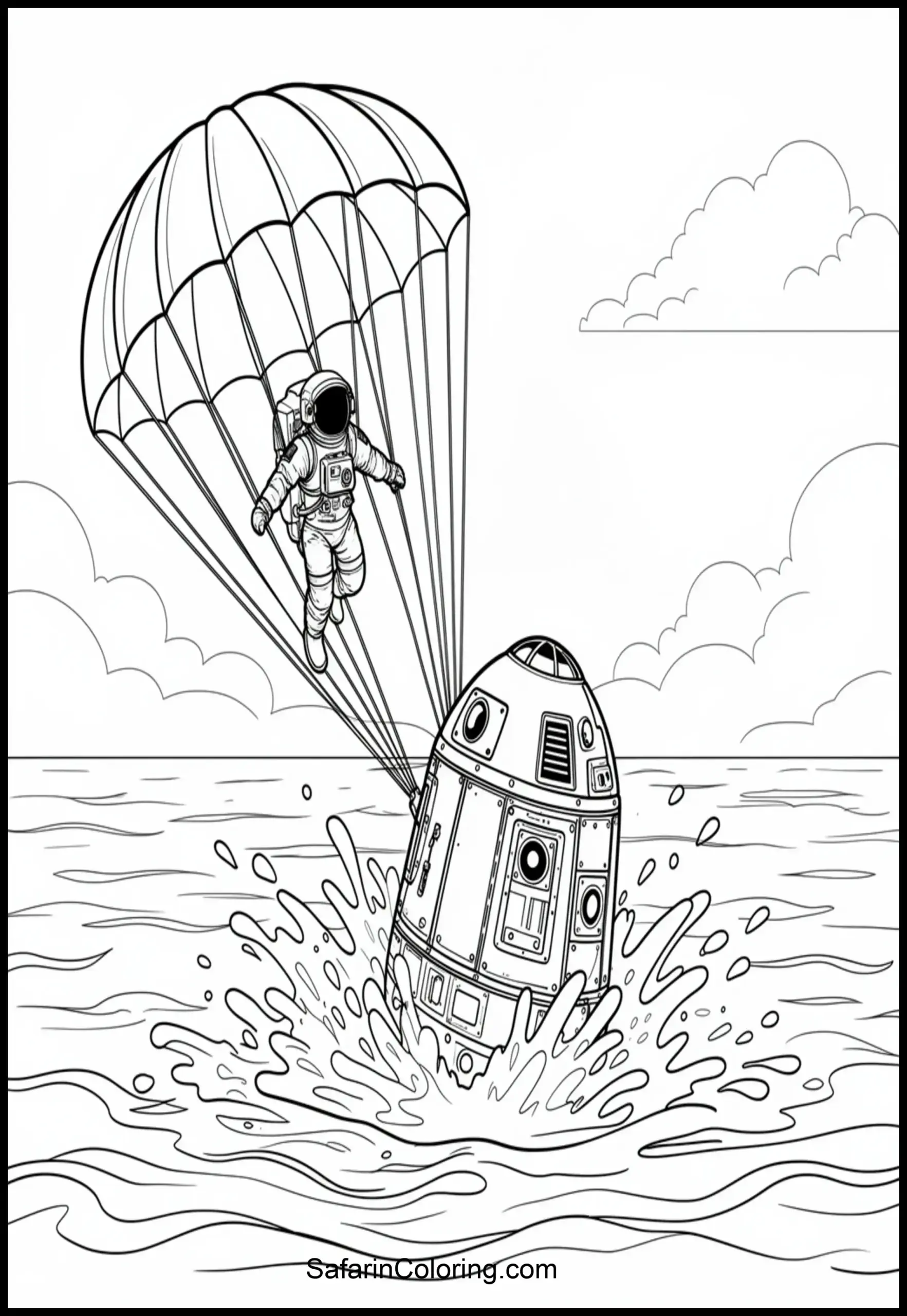 Astronaut Capsule Landing 2 Scaled