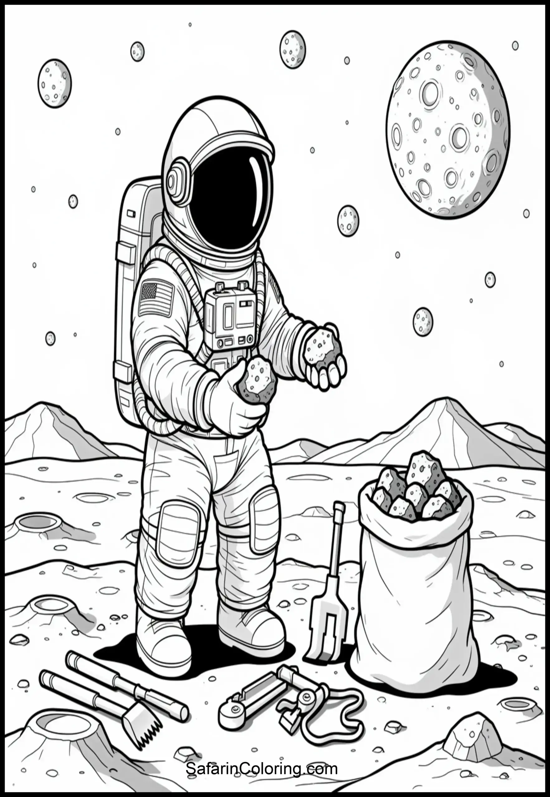 Astronaut Collecting Rocks 2 Scaled