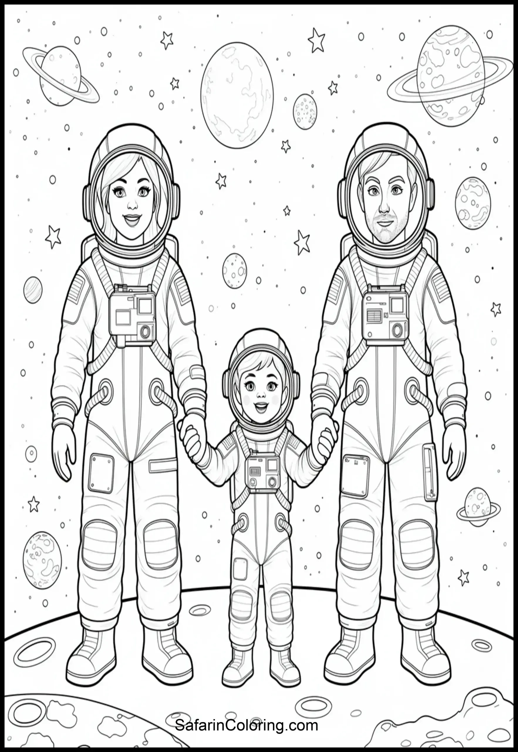 Astronaut Family Portrait 2 Scaled