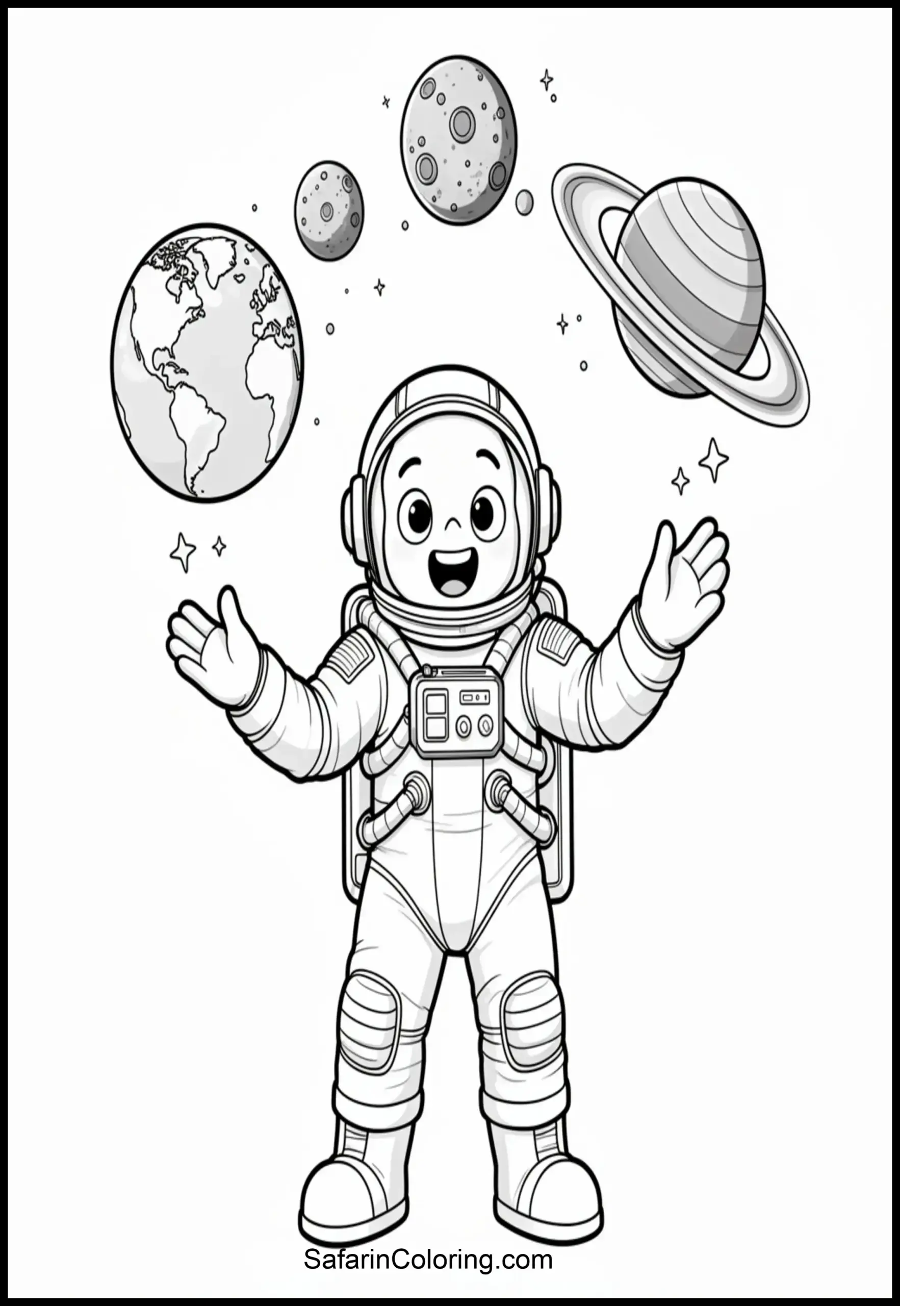 Astronaut Juggling Planets 1 Scaled