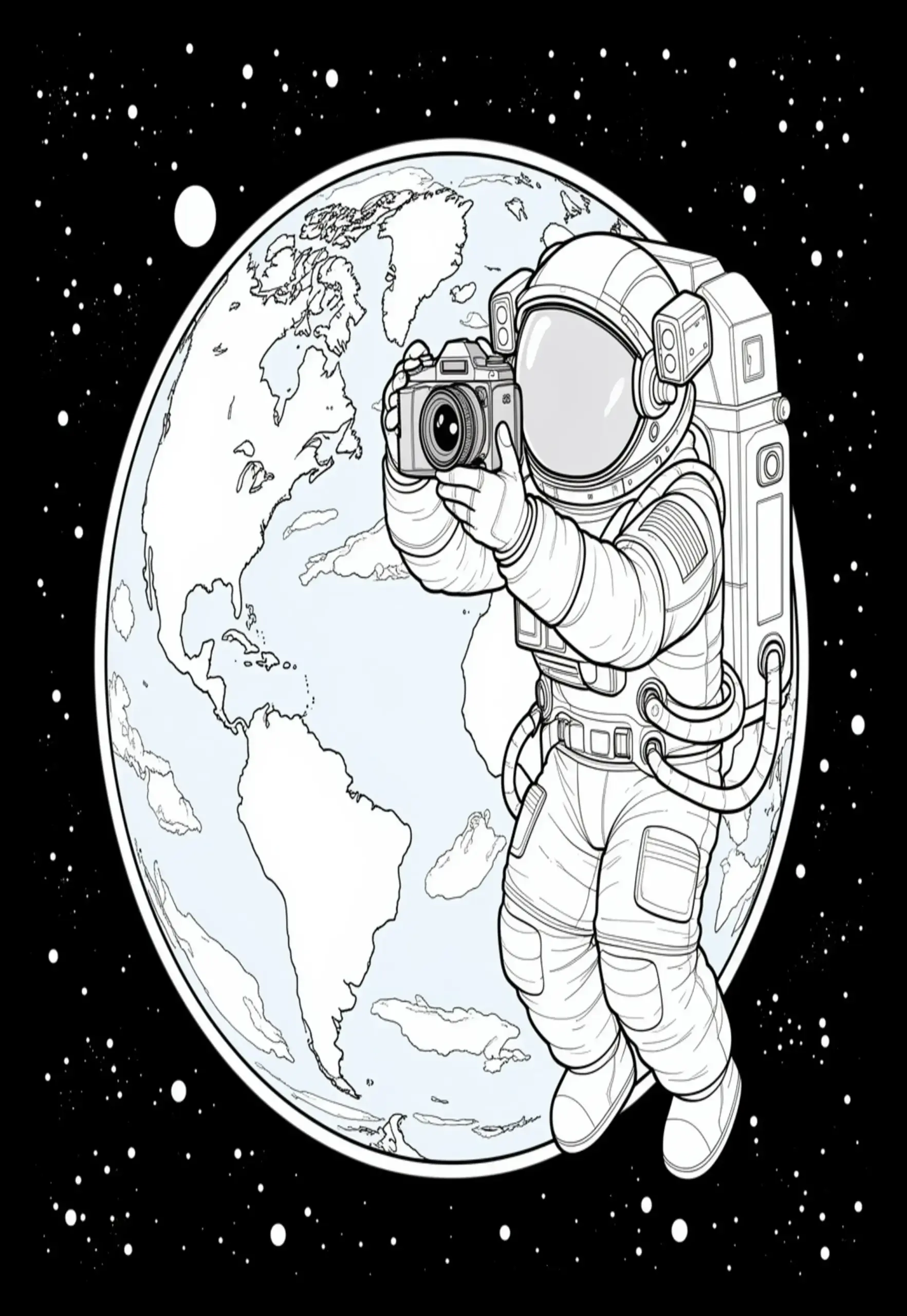 Astronaut Photographing Earth 2 Scaled