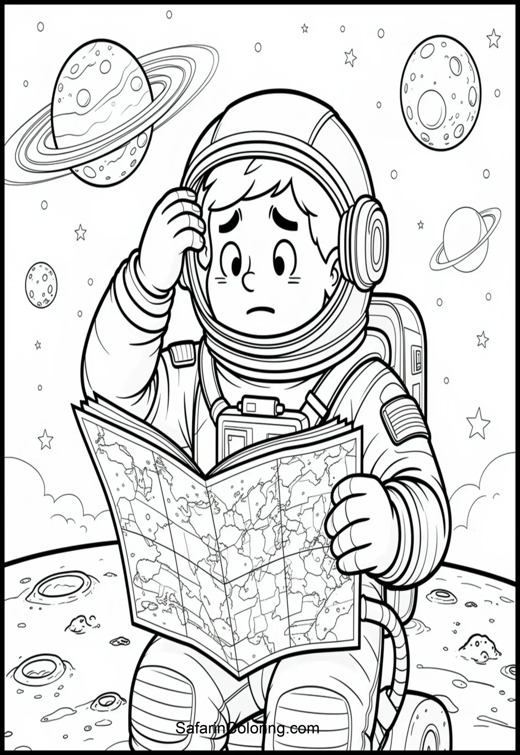 Astronaut Reading Map 2 Scaled