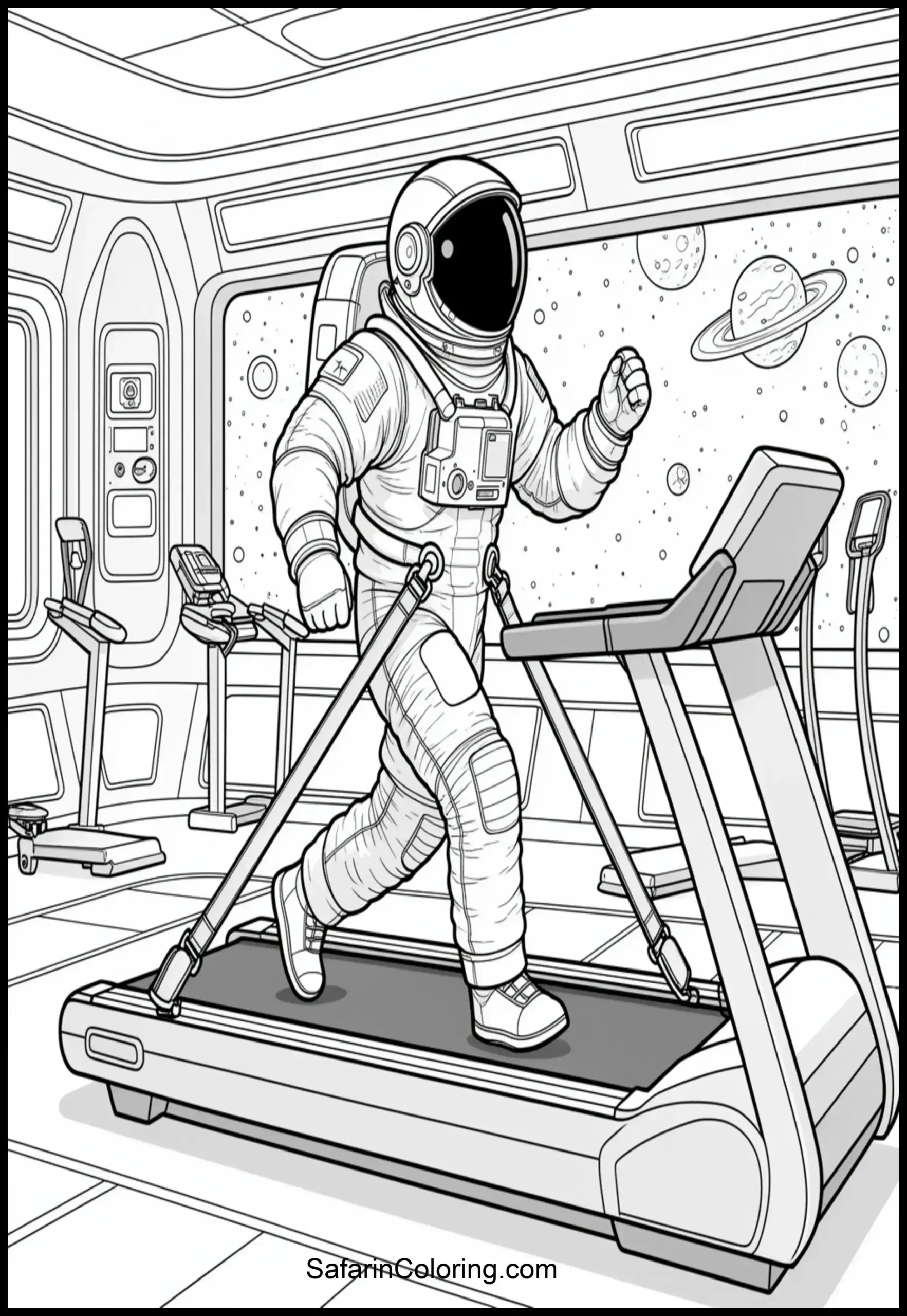 Astronaut Treadmill Exercise 2 Scaled