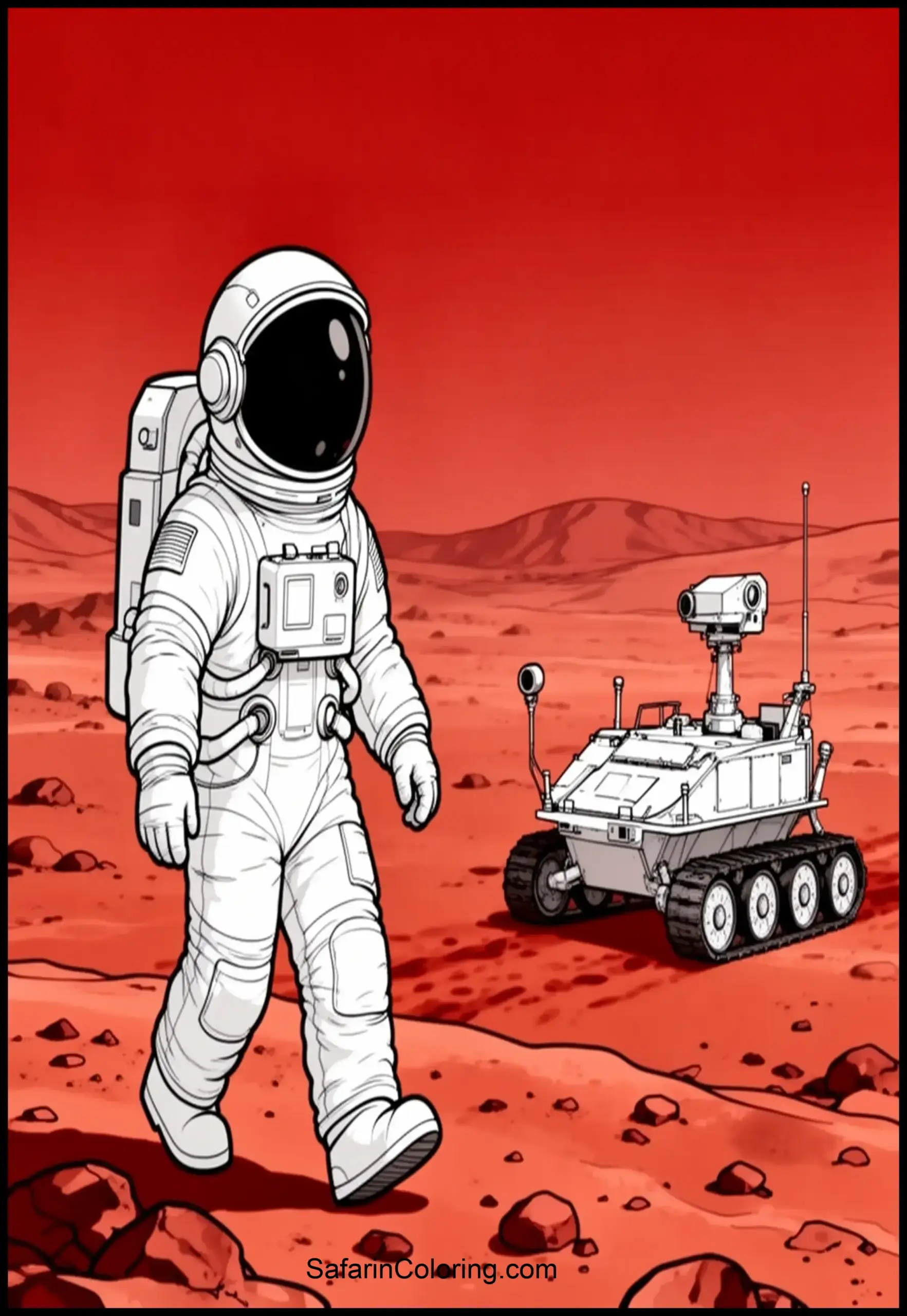 Astronaut Walking Mars 1 Scaled