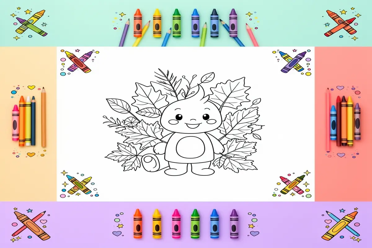autumn coloring pages for kids - Free Printable Coloring Page