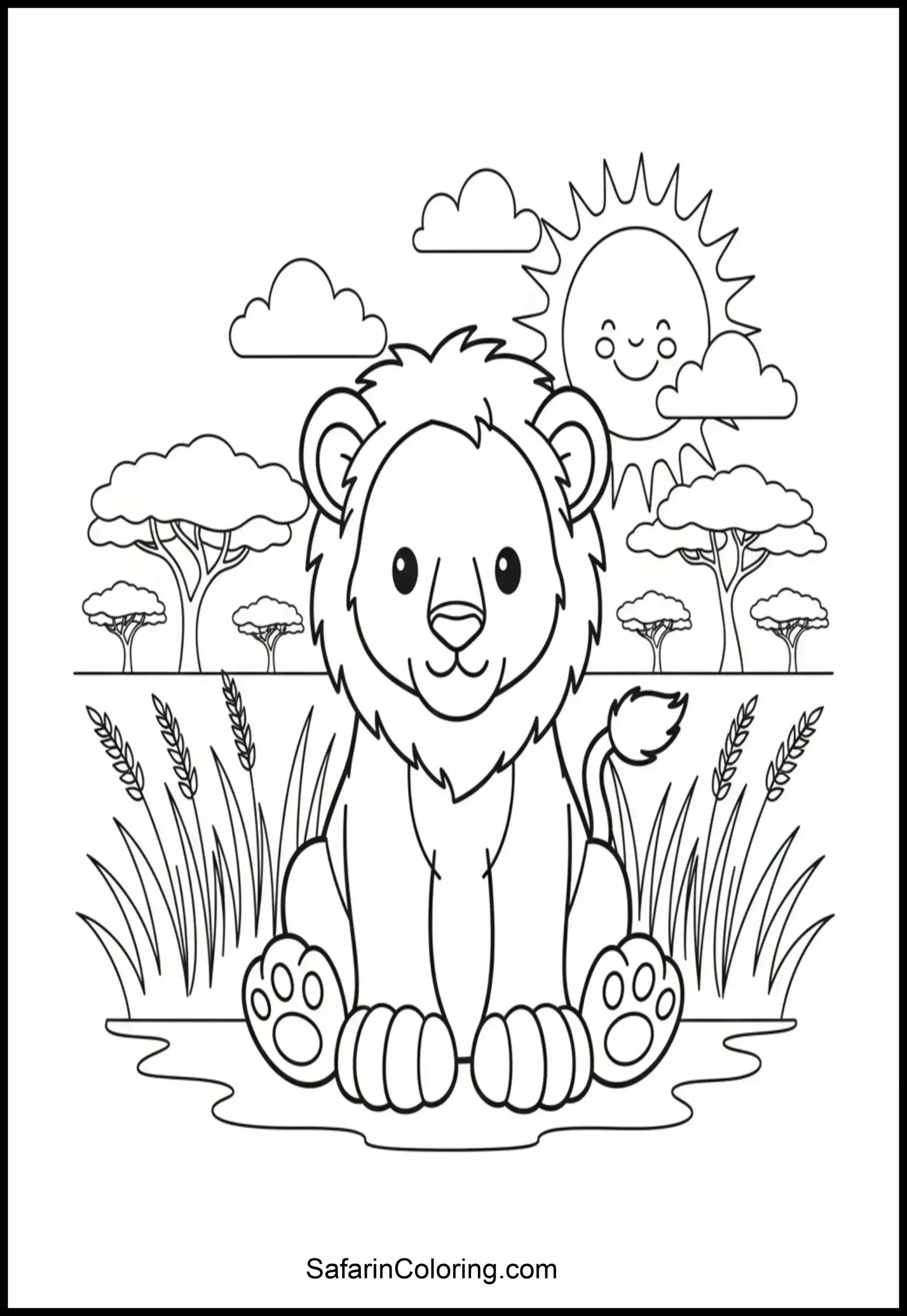 Baby Lion Cub Sitting Scaled