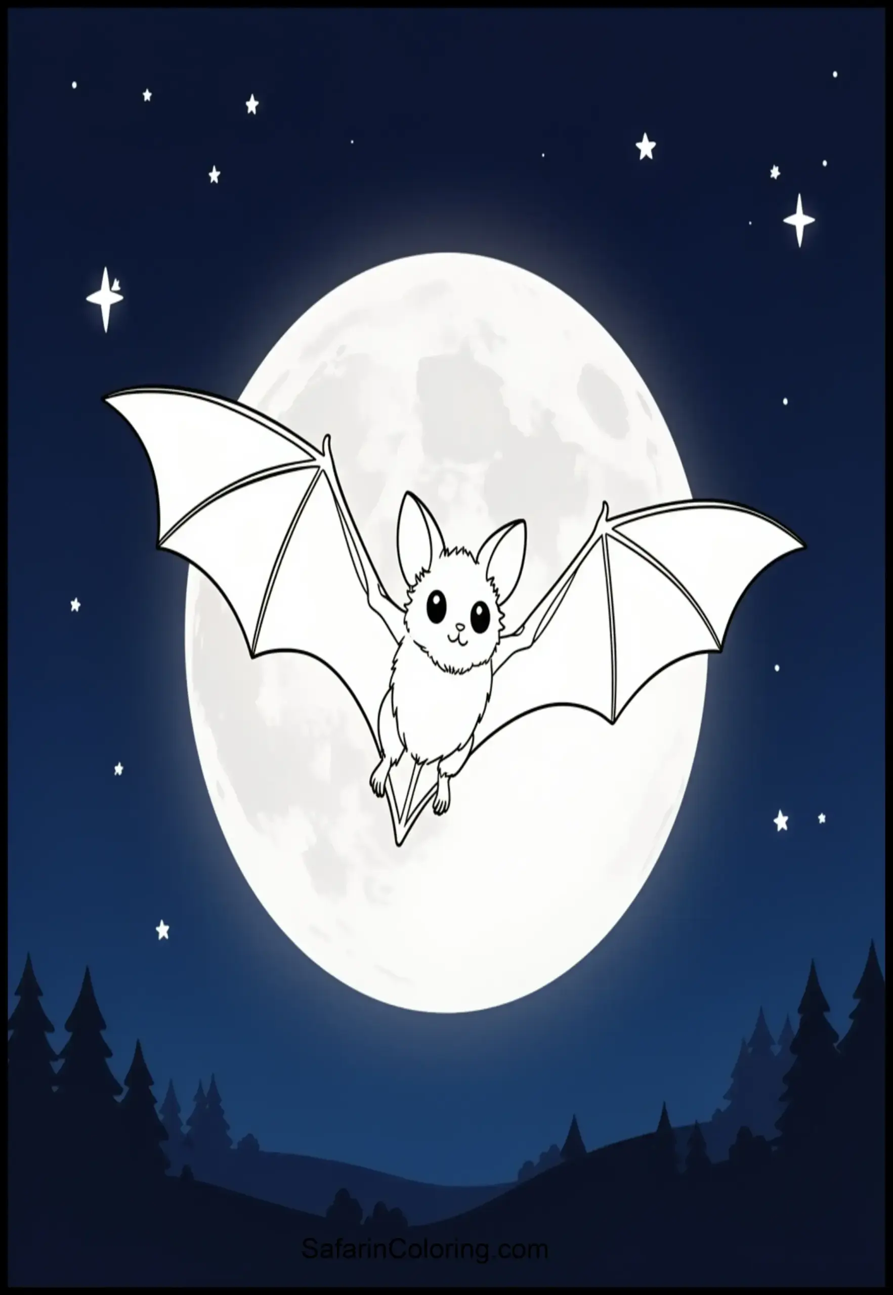 Bat Flying Full Moon 1 Scaled