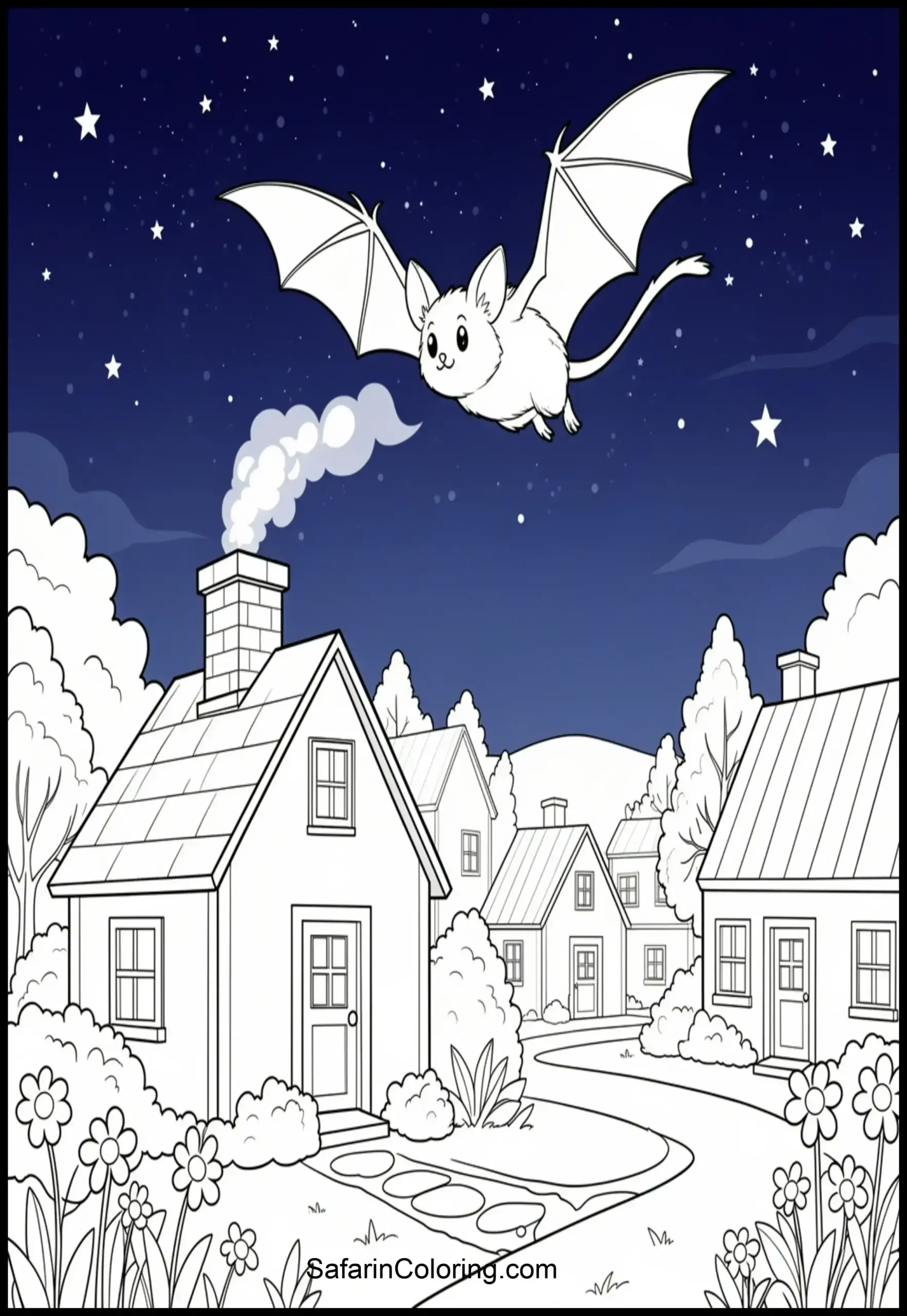 Bat Flying Over House 1 Scaled