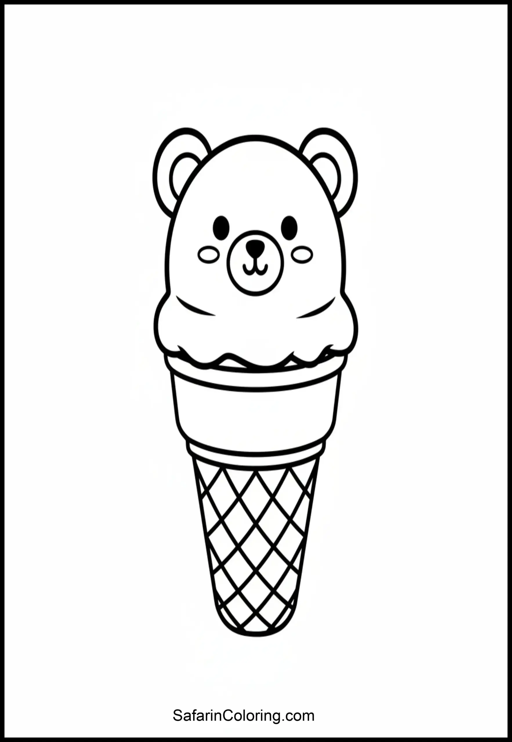 Bear Ice Cream Cone Scaled