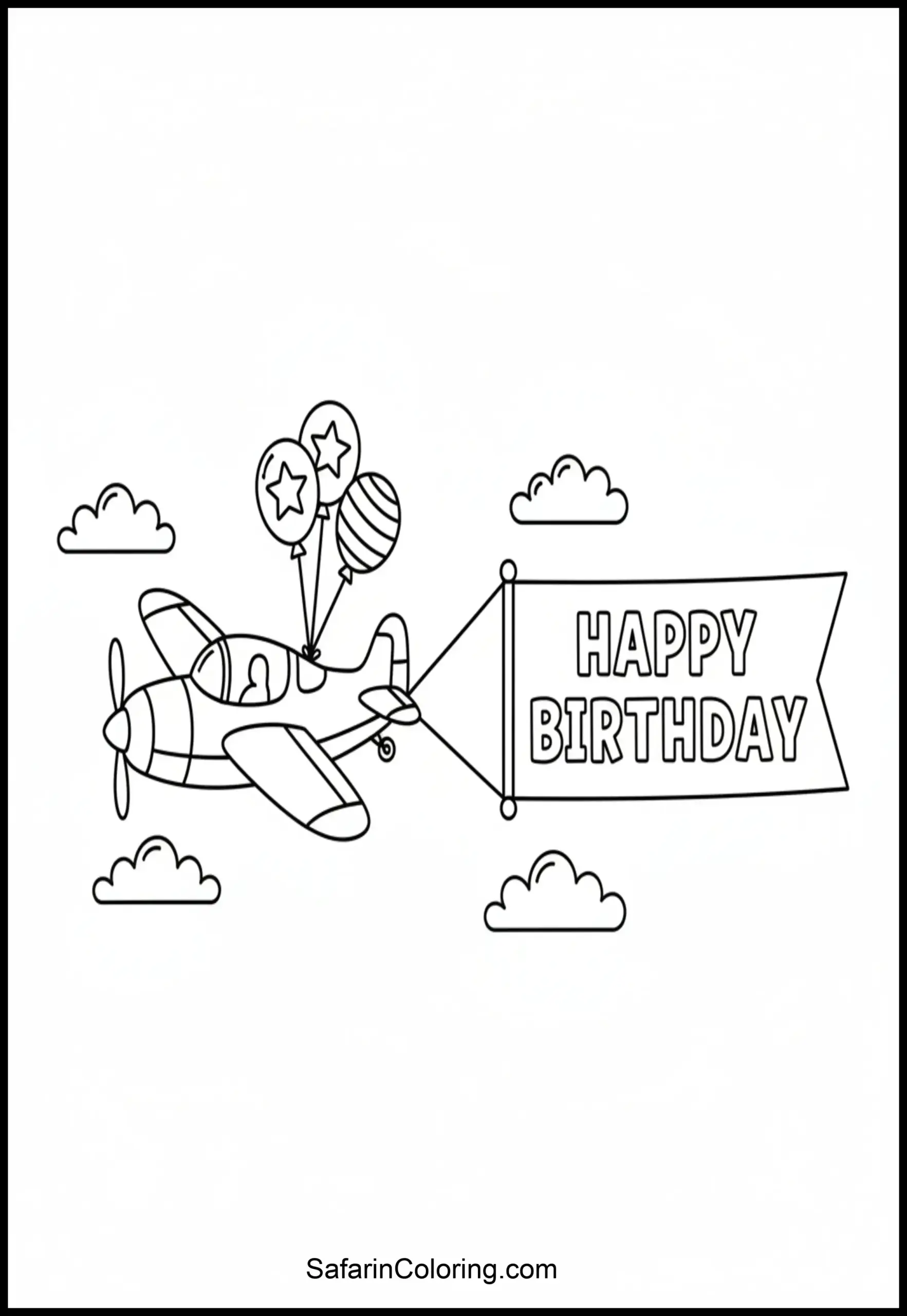 Birthday Airplane Banner Scaled