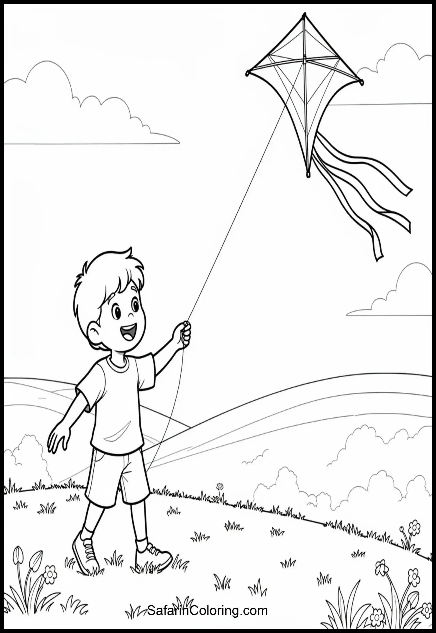 Boy Flying Kite Scaled