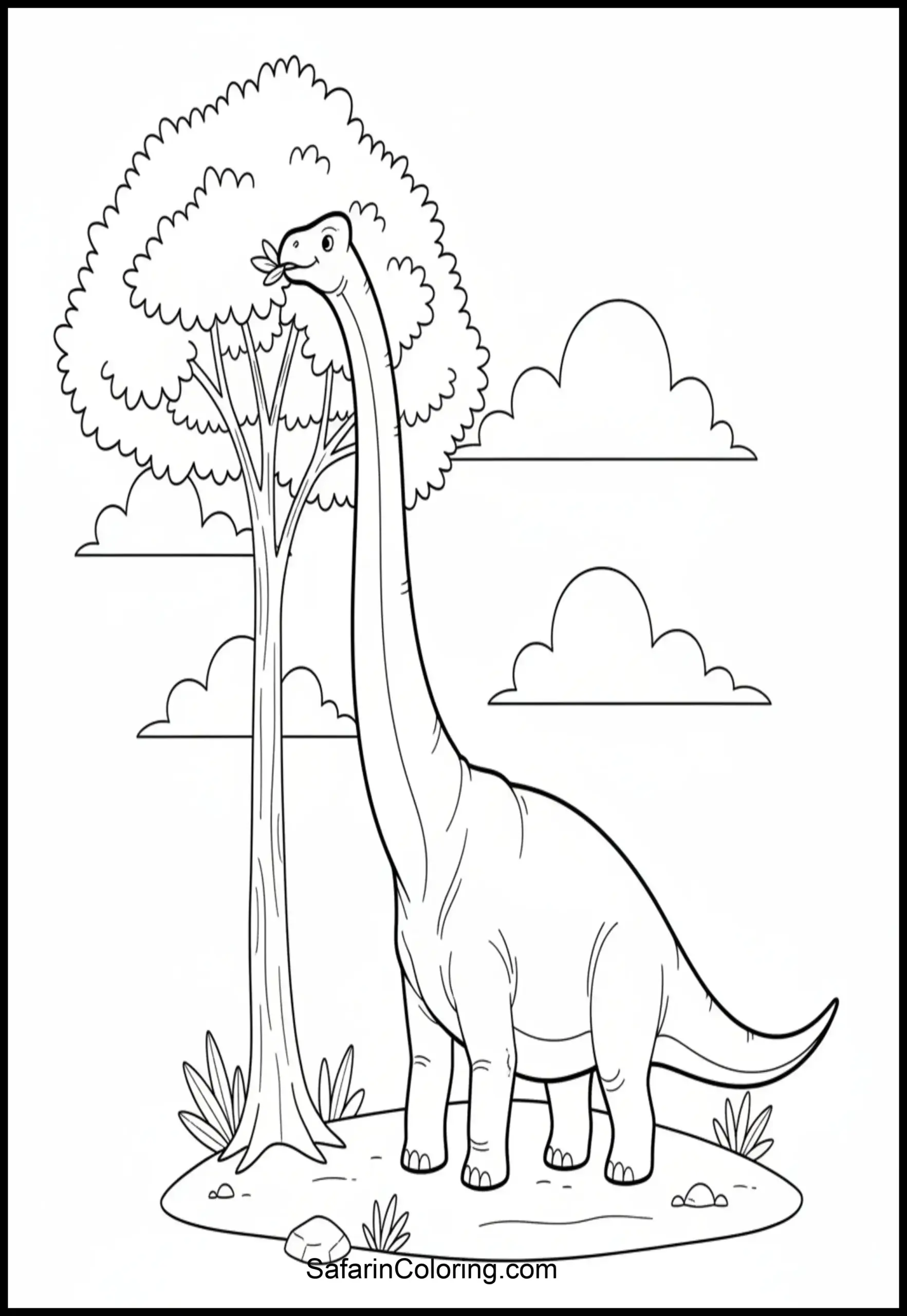 Brachiosaurus Long Neck Scaled
