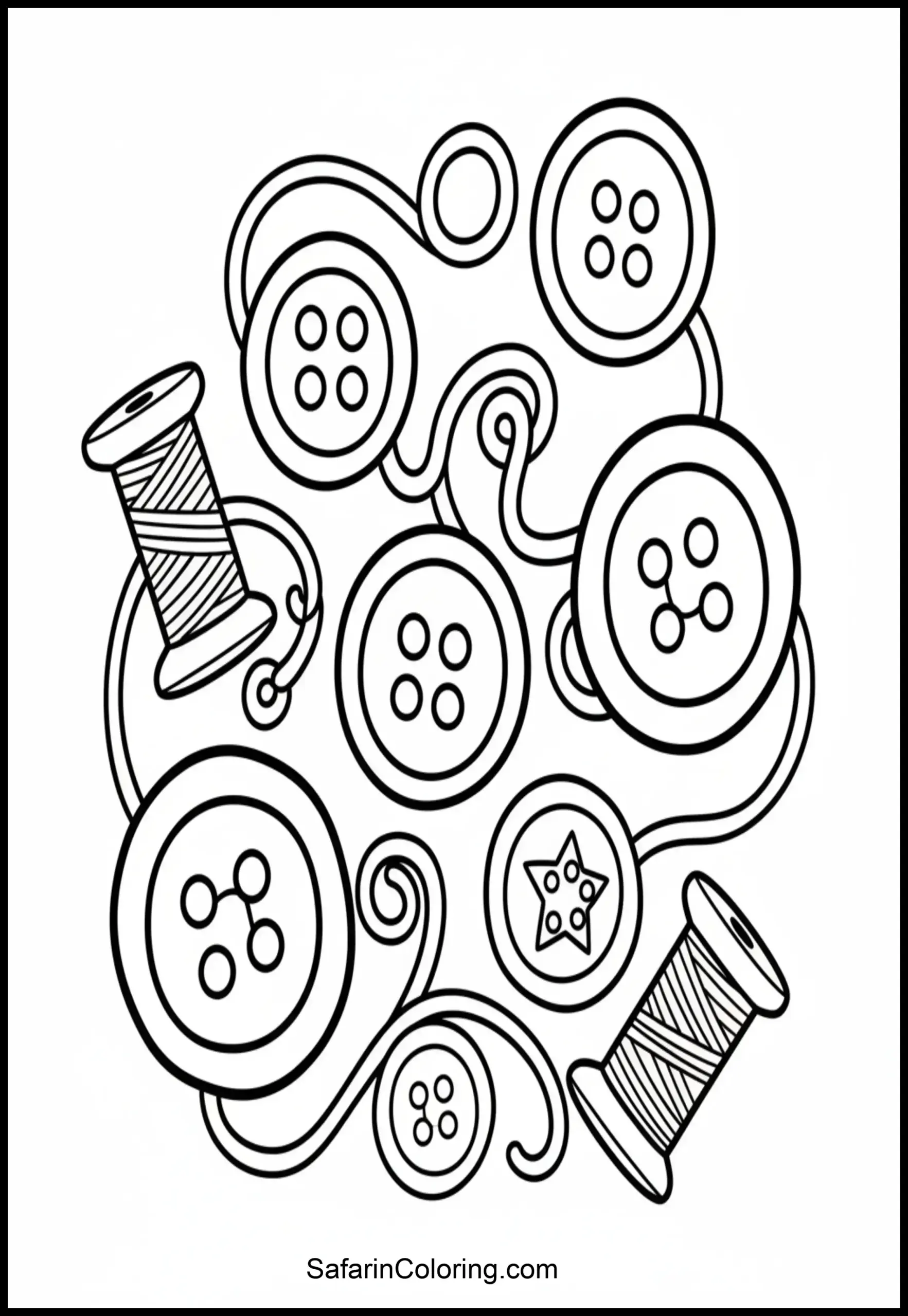 Buttons Thread Sewing Pattern Scaled