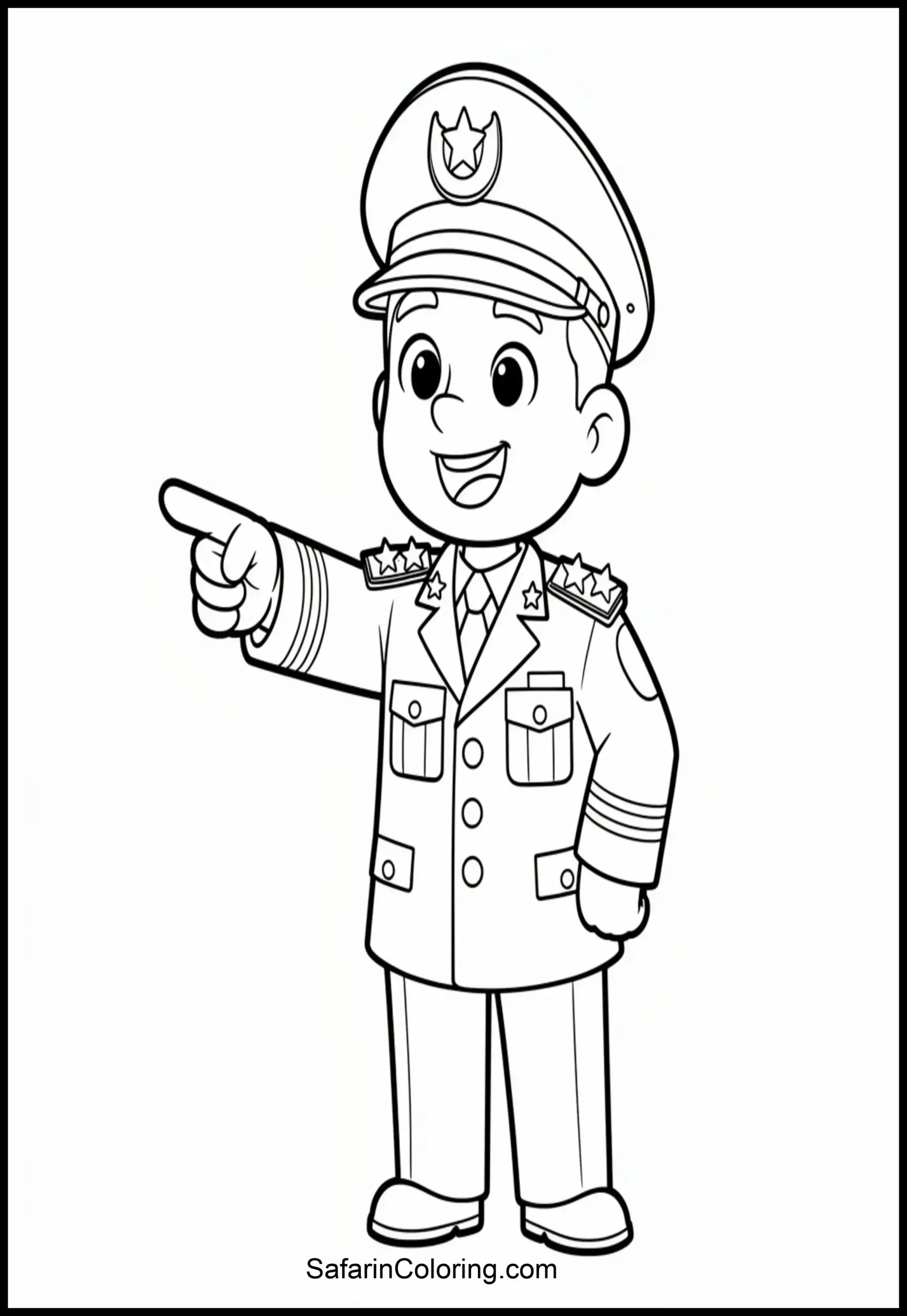 Cartoon Army General Scaled