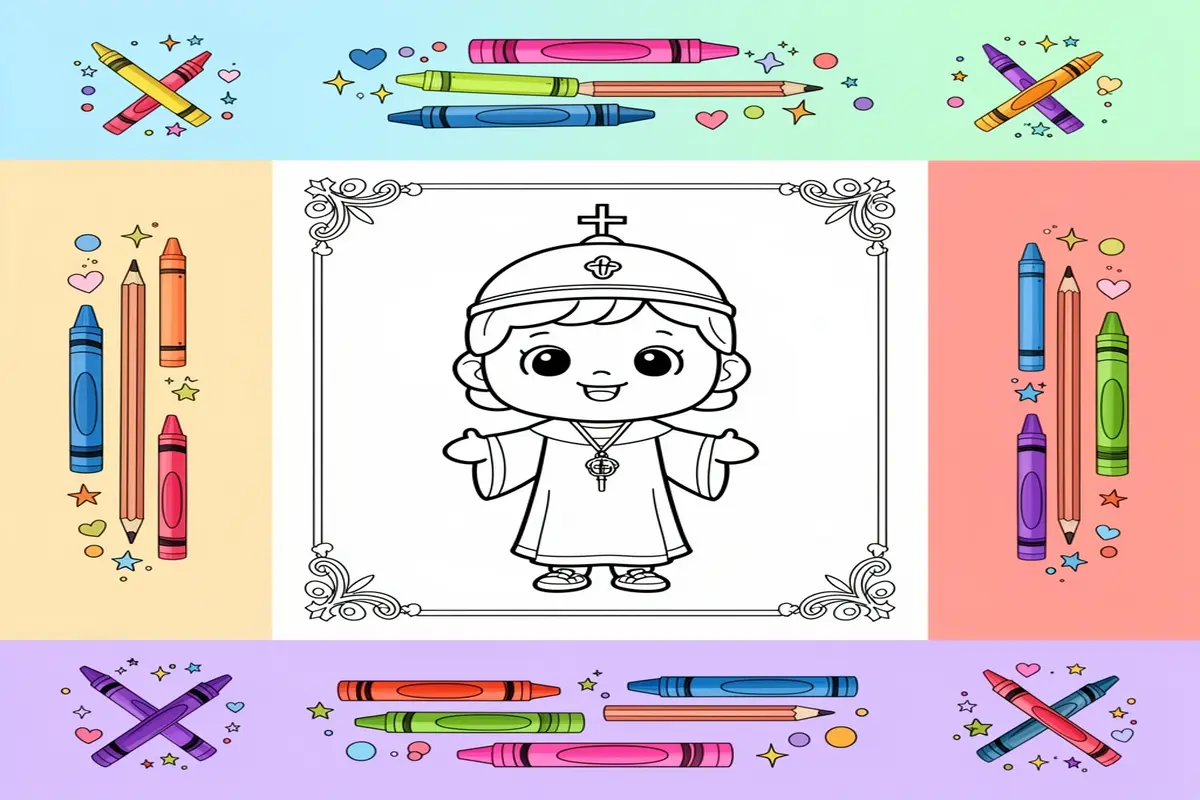 catholic coloring pages for kids - Free Printable Coloring Page