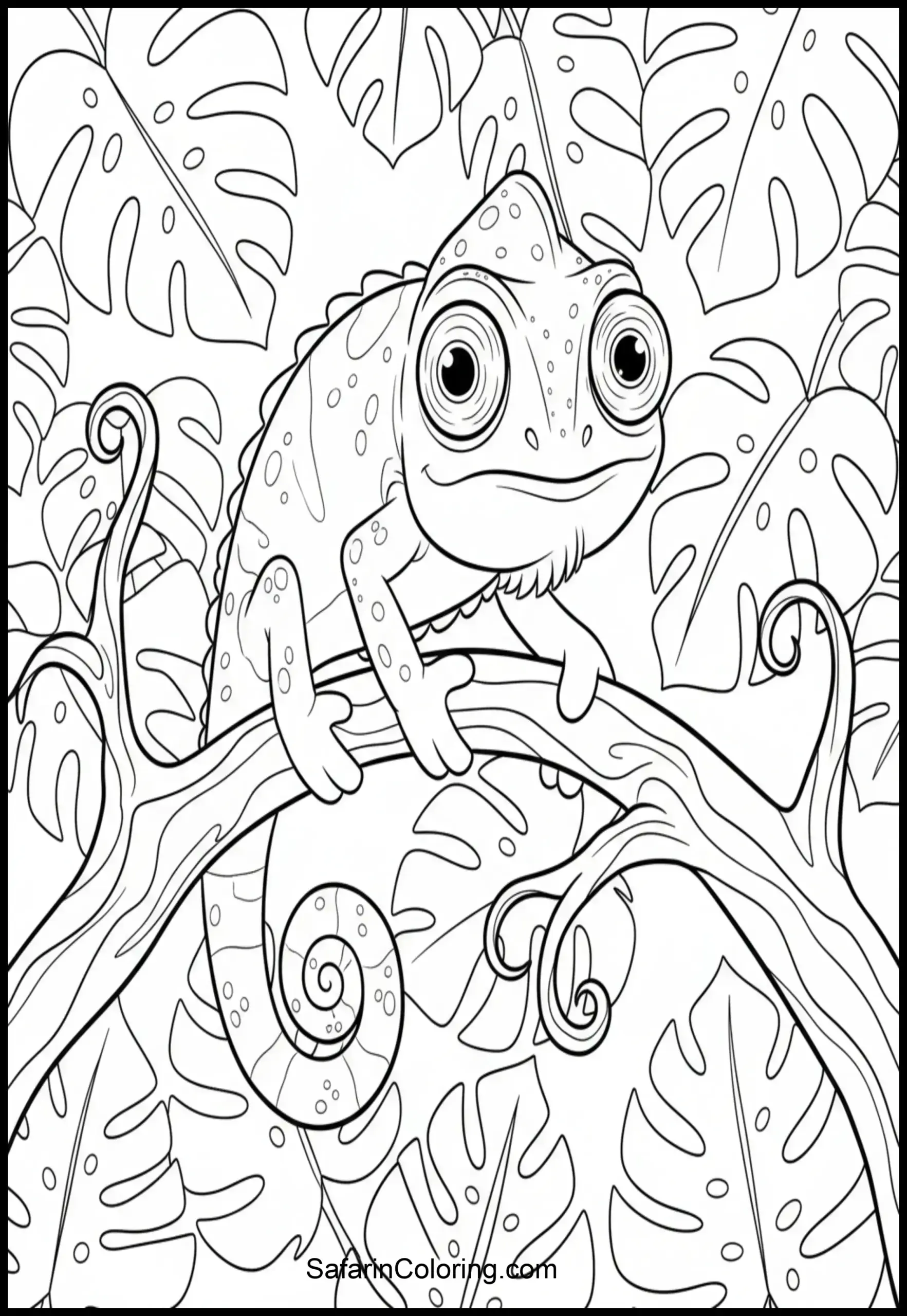 Chameleon On Branch Scaled