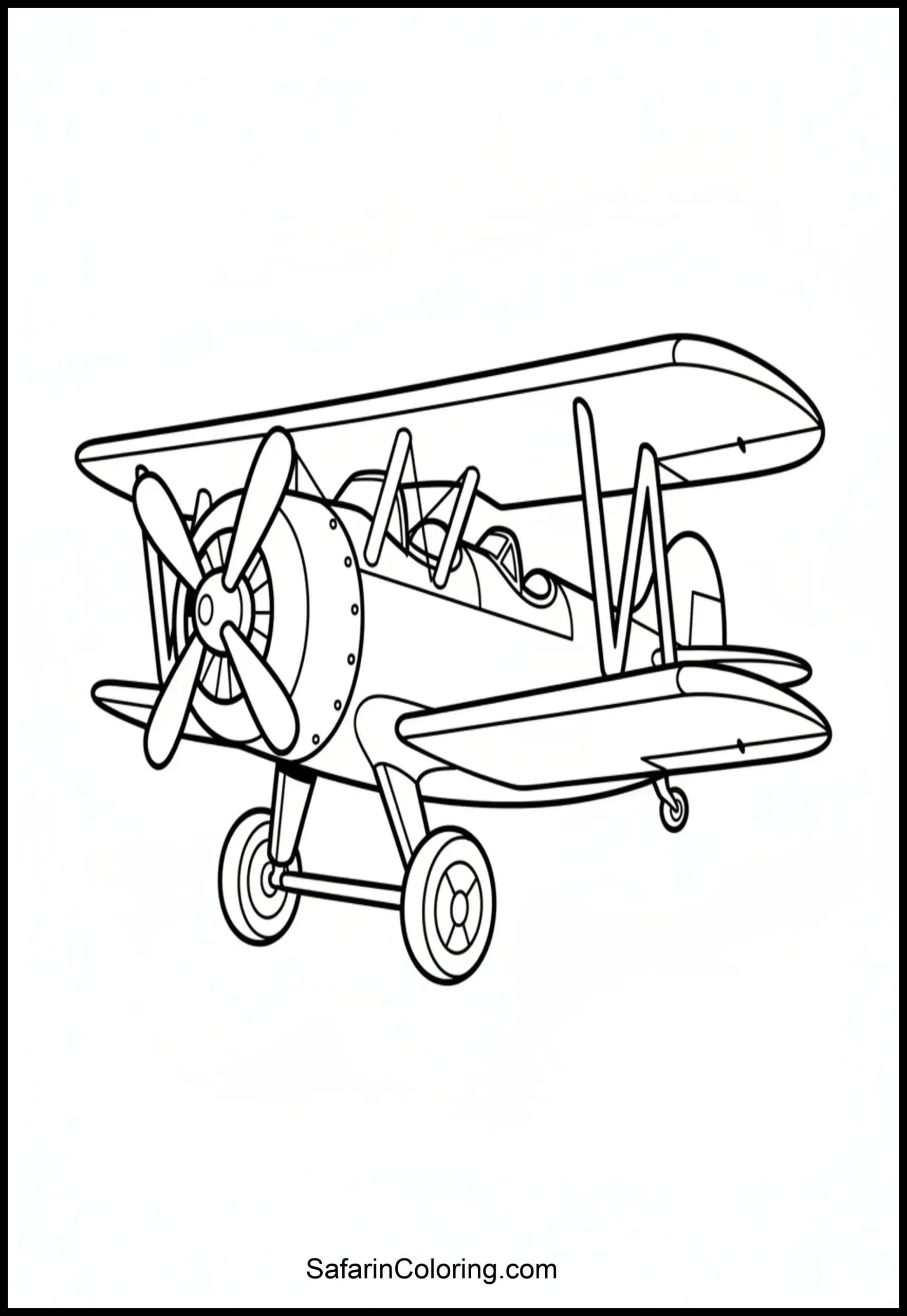 Classic Biplane Vintage Scaled