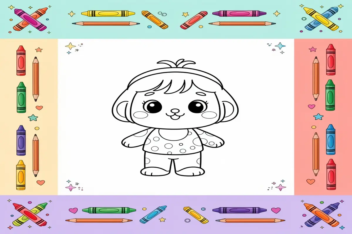 creative coloring pages for kids - Free Printable Coloring Page