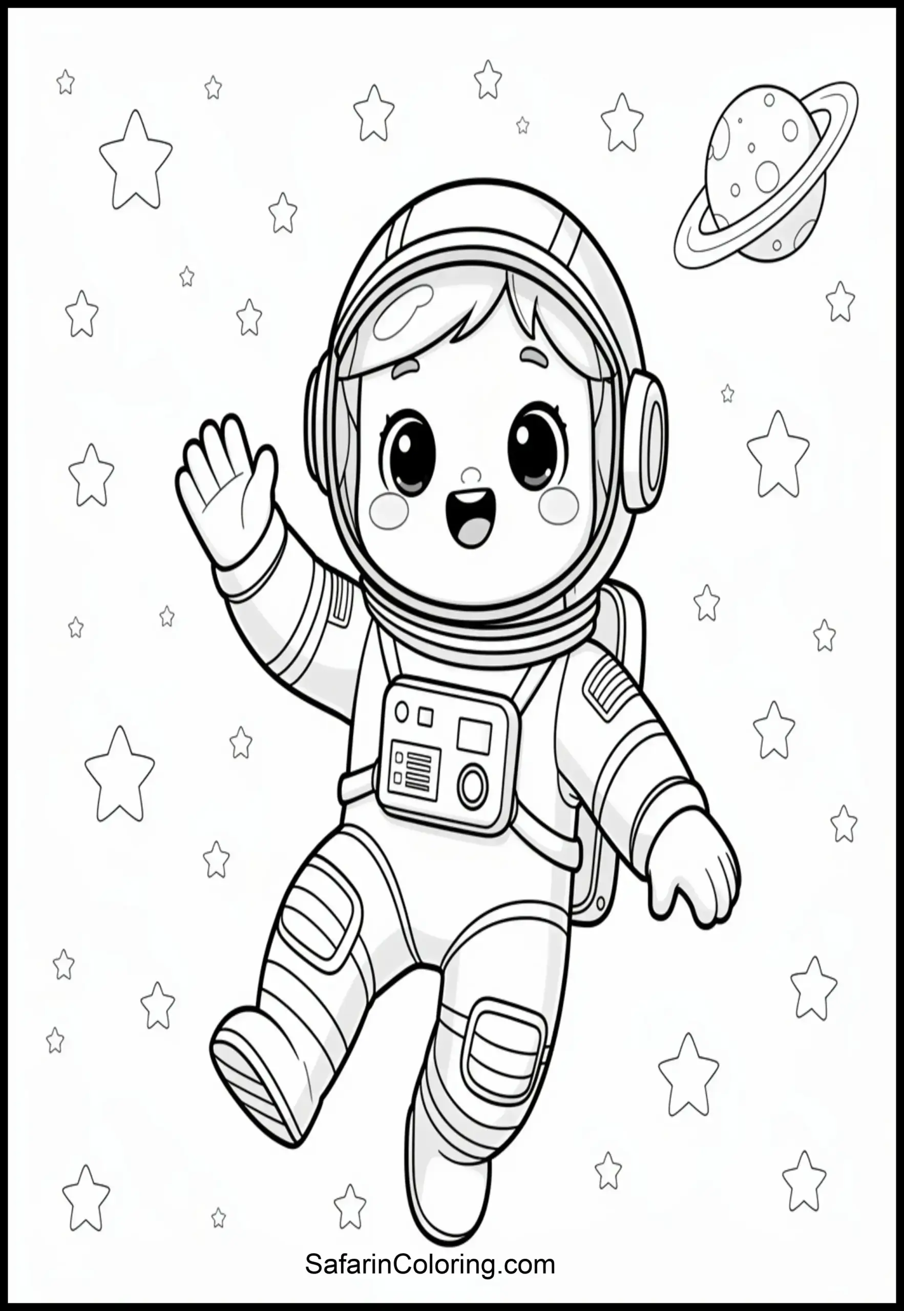 Cute Astronaut Floating Scaled