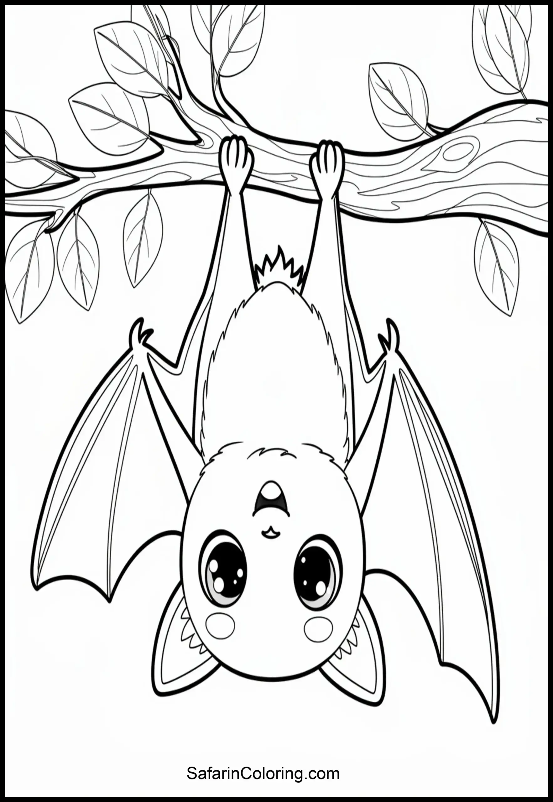 Cute Bat Smiling Branch 1 Scaled