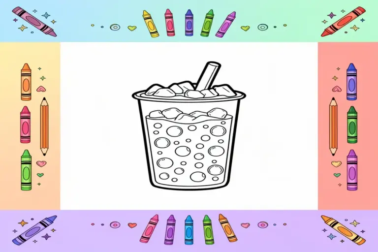 cute boba coloring pages for kids - Free Printable Coloring Page