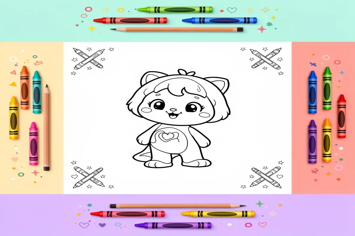 cute book coloring pages for kids - Free Printable Coloring Page