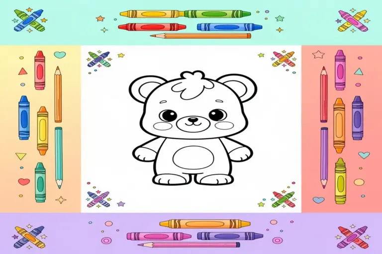 cute calm coloring pages for kids - Free Printable Coloring Page