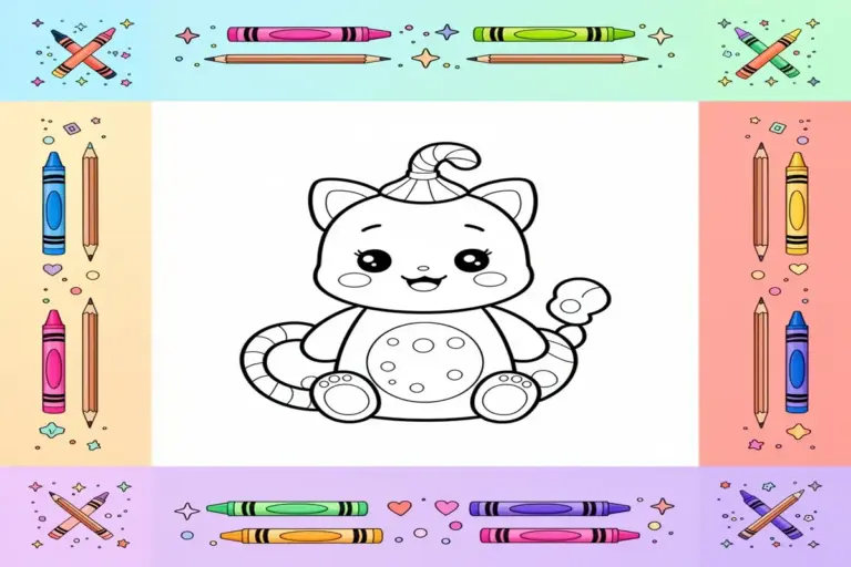 cute candy coloring pages for kids - Free Printable Coloring Page