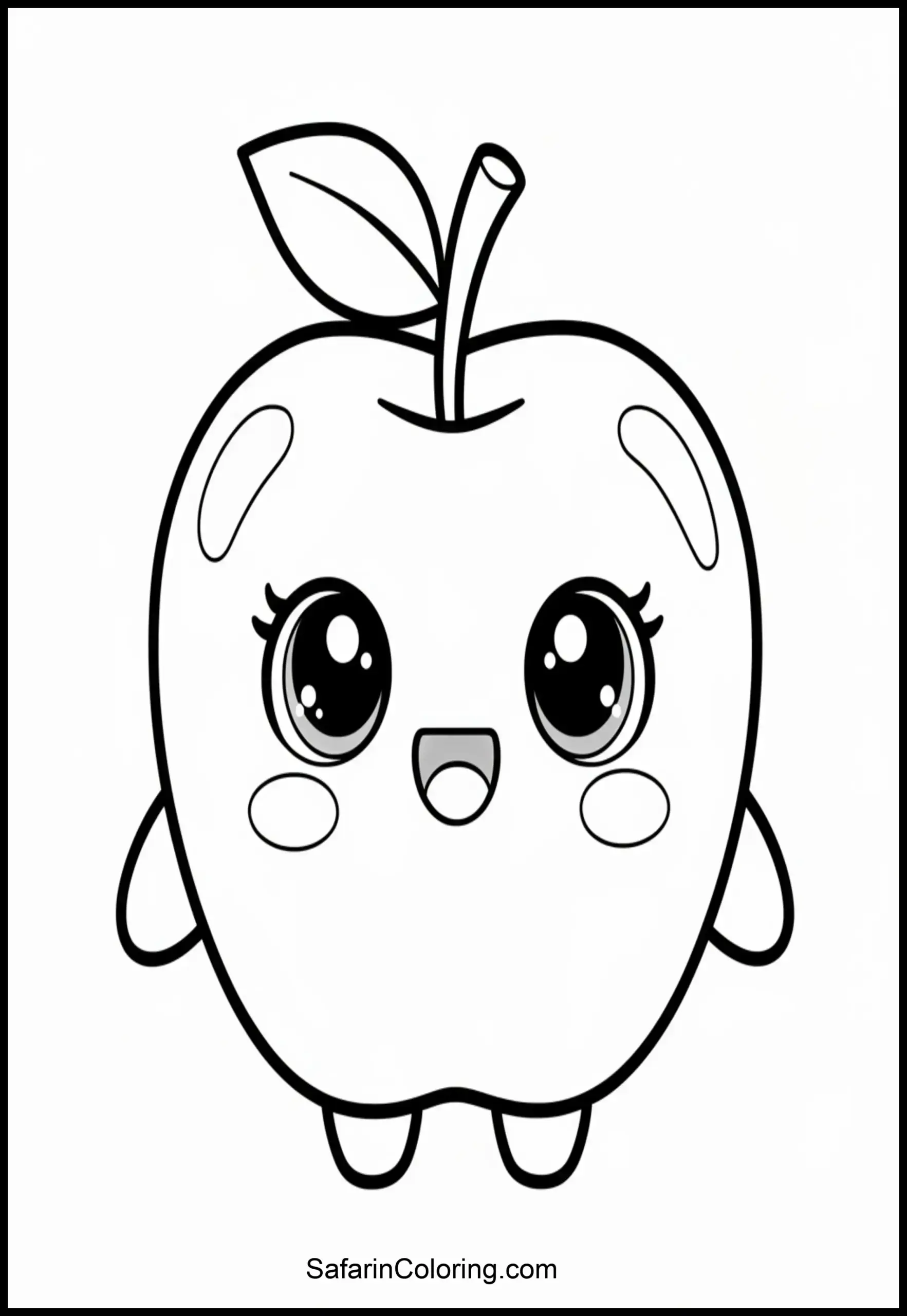 Cute Kawaii Apple Scaled