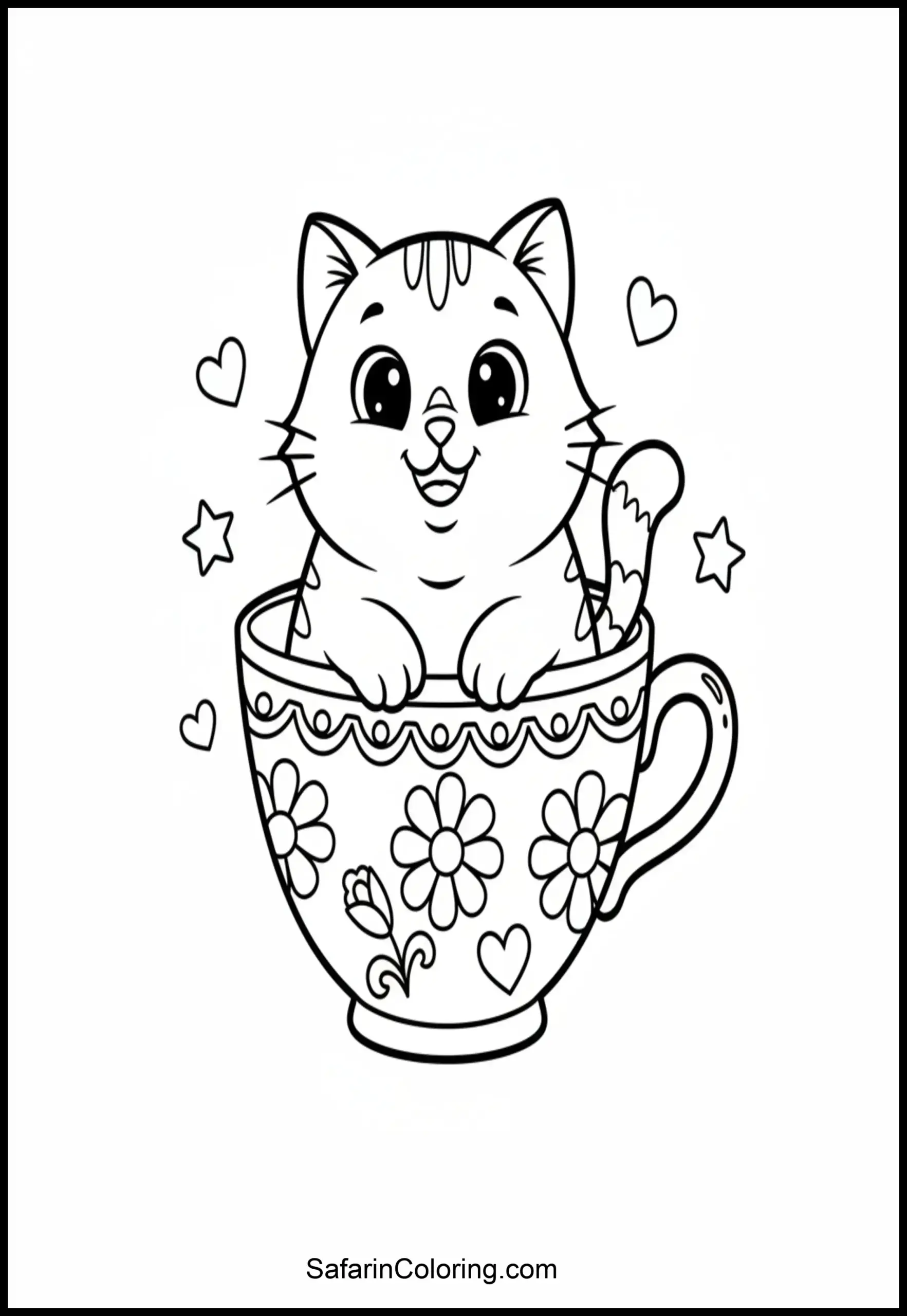 Cute Kitten Teacup Scaled