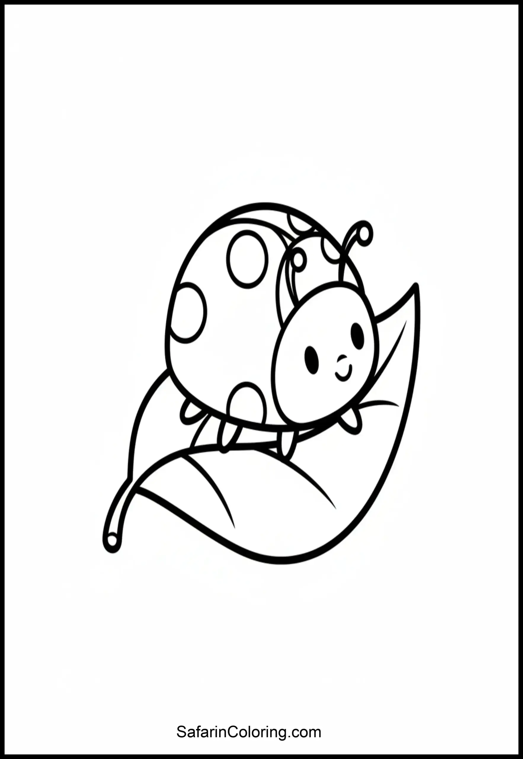 Cute Ladybug Leaf Scaled