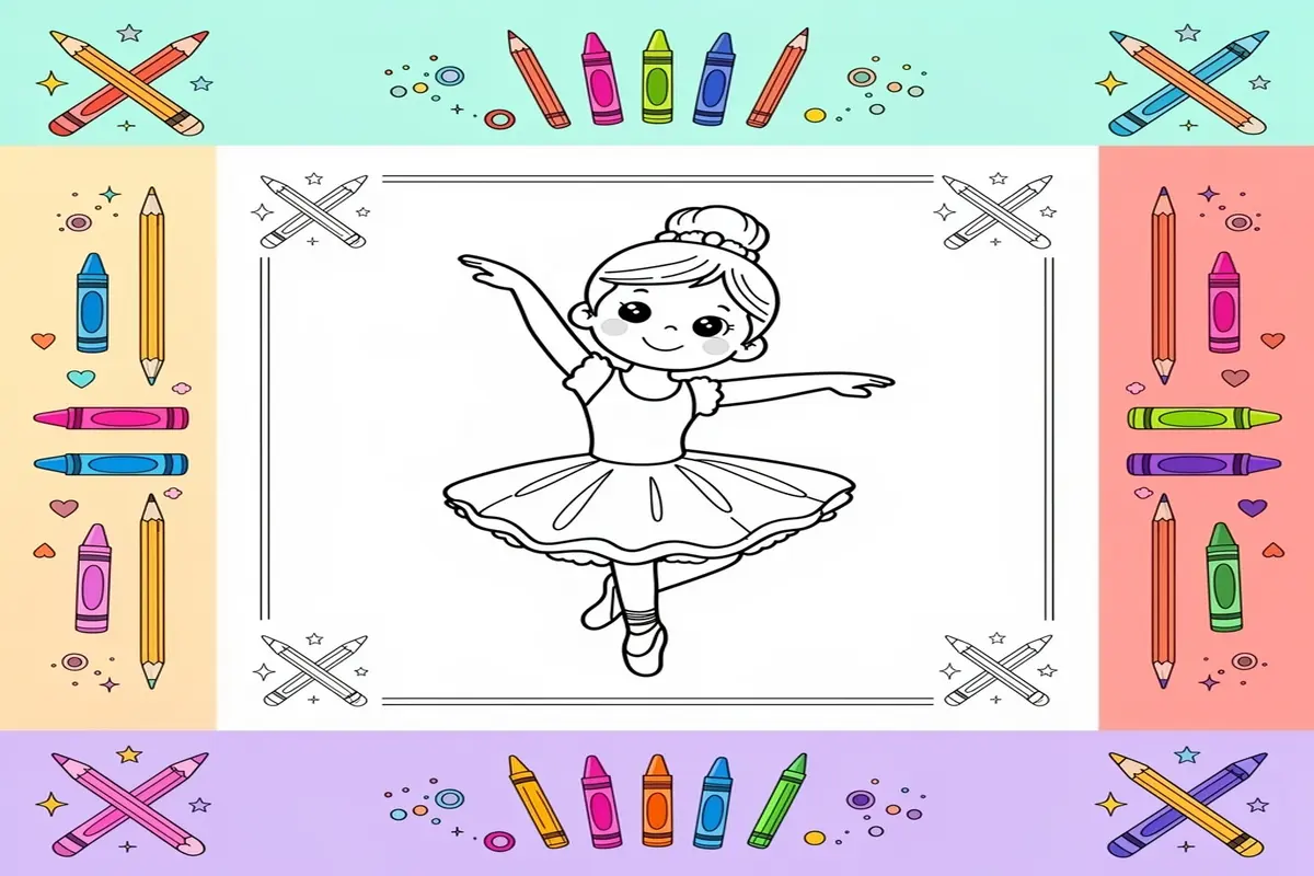 dance coloring pages for kids - Free Printable Coloring Page