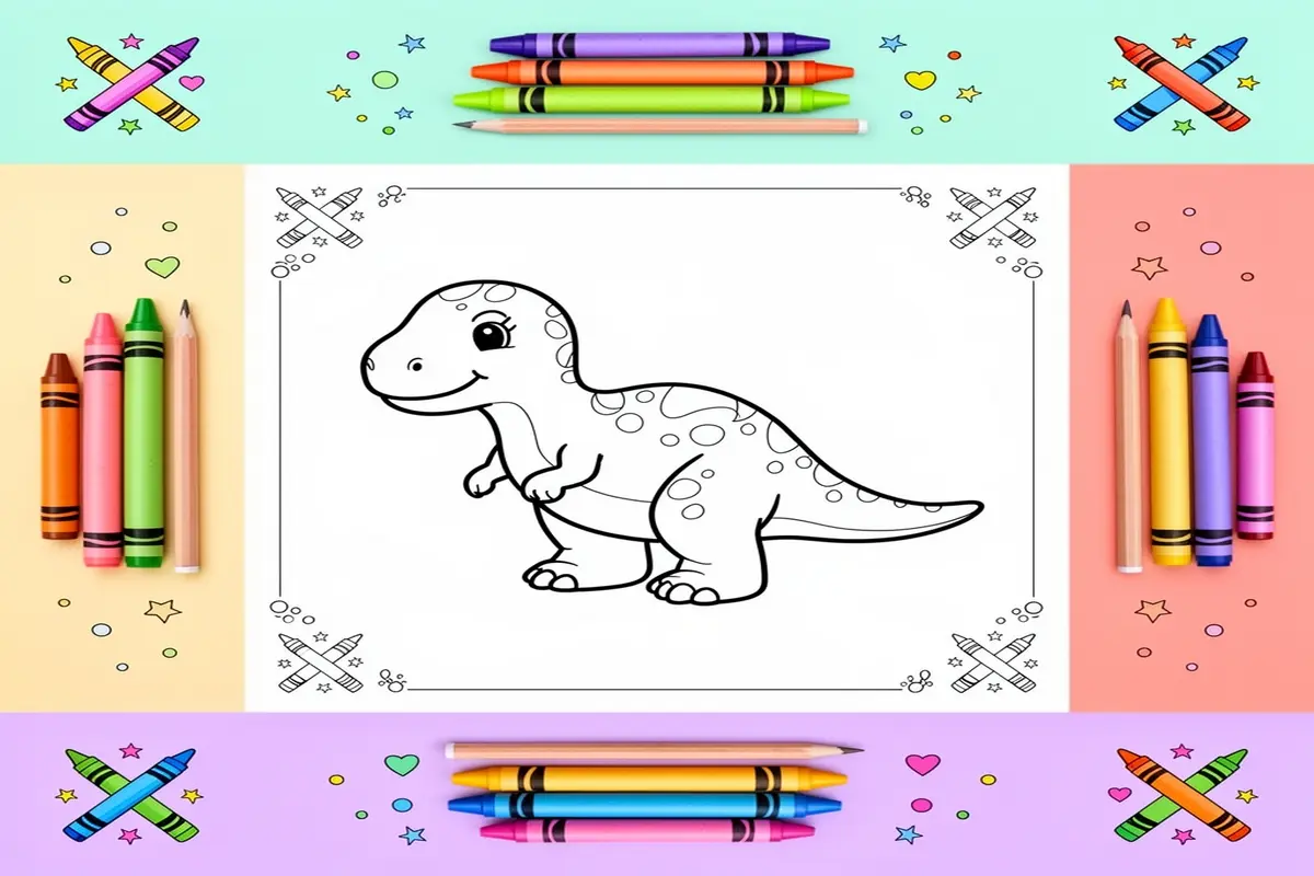 dinosaur coloring pages for kids - Free Printable Coloring Page