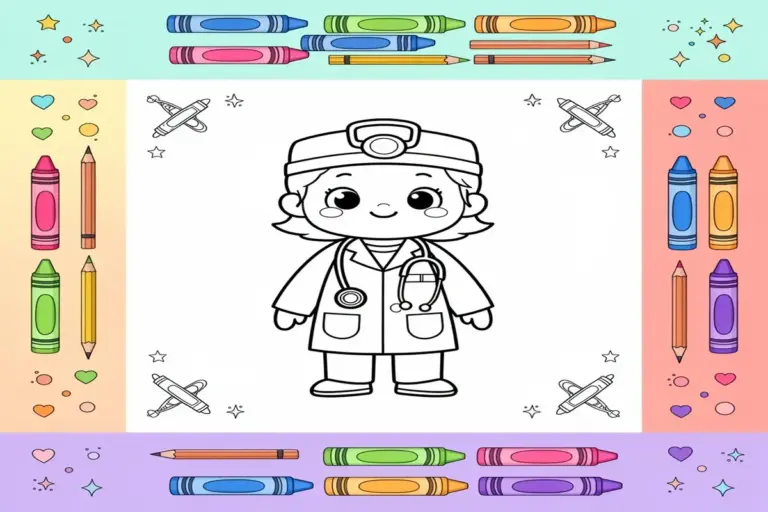 doctor coloring pages for kids - Free Printable Coloring Page