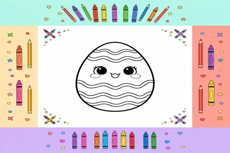 easter egg coloring pages for kids - Free Printable Coloring Page
