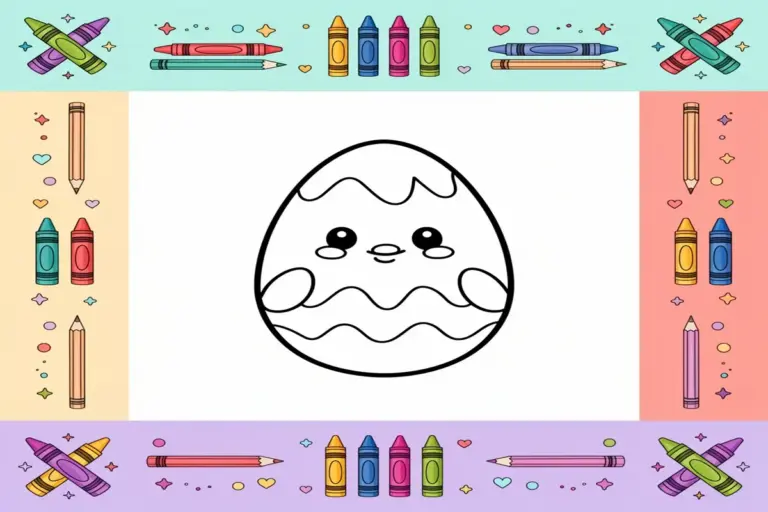 egg coloring pages for kids - Free Printable Coloring Page