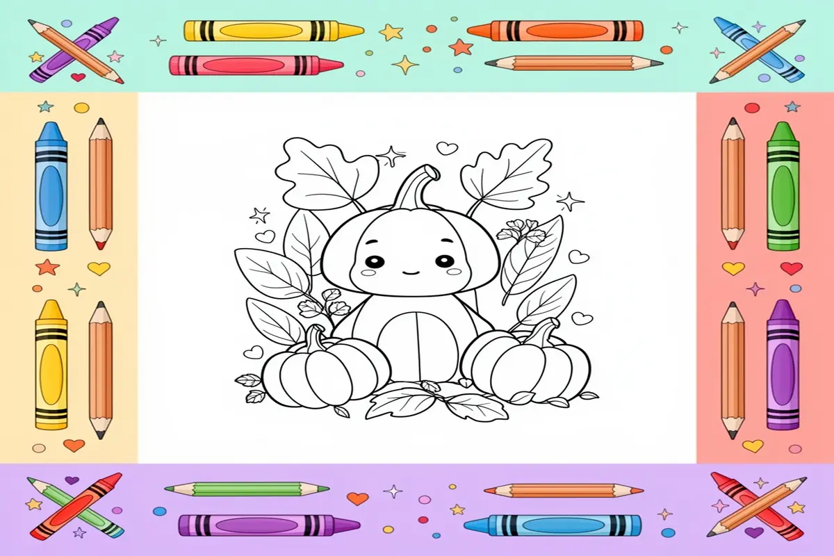 fall coloring pages for kids - Free Printable Coloring Page