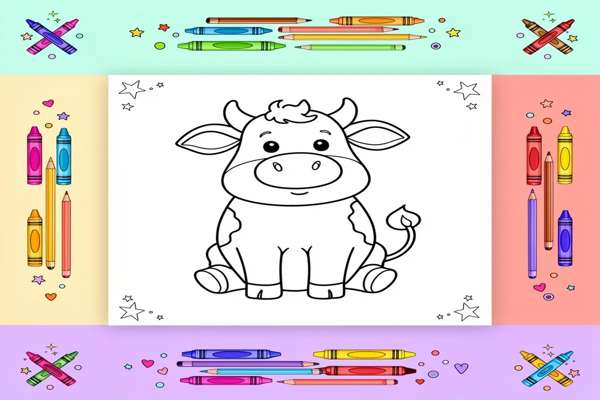farm coloring pages for kids - Free Printable Coloring Page