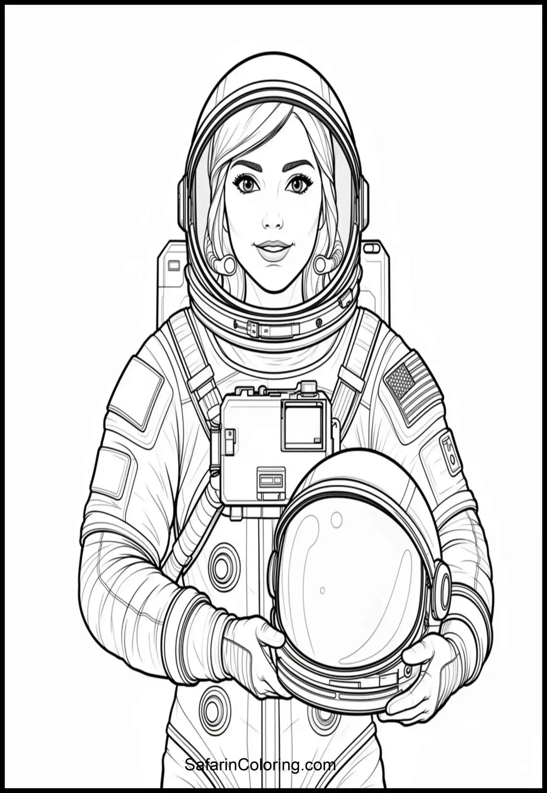 Female Astronaut Portrait 1 Scaled