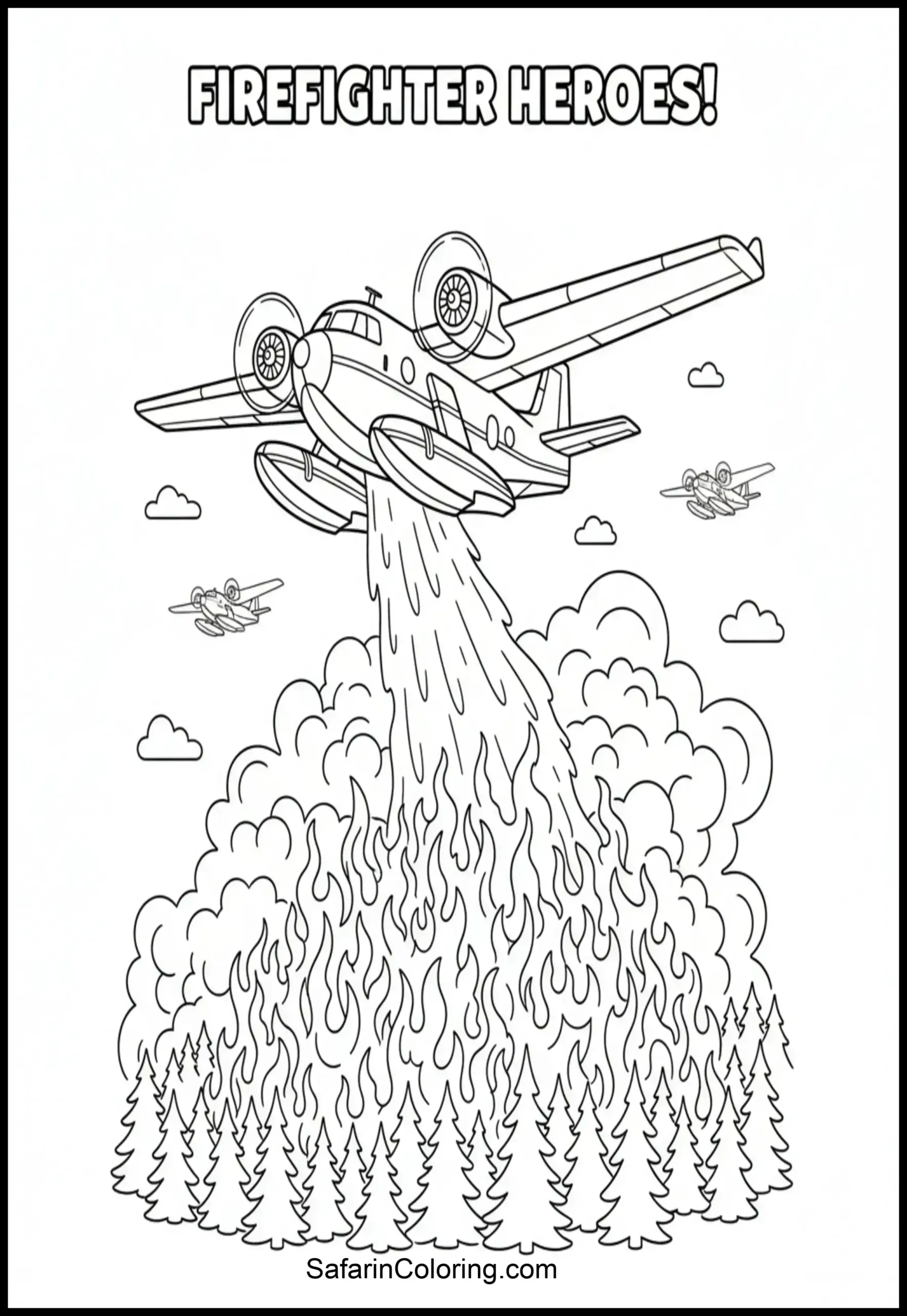 Firefighting Plane Water Scaled