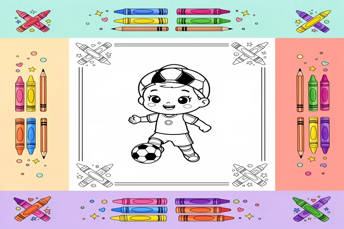 football coloring pages for kids - Free Printable Coloring Page