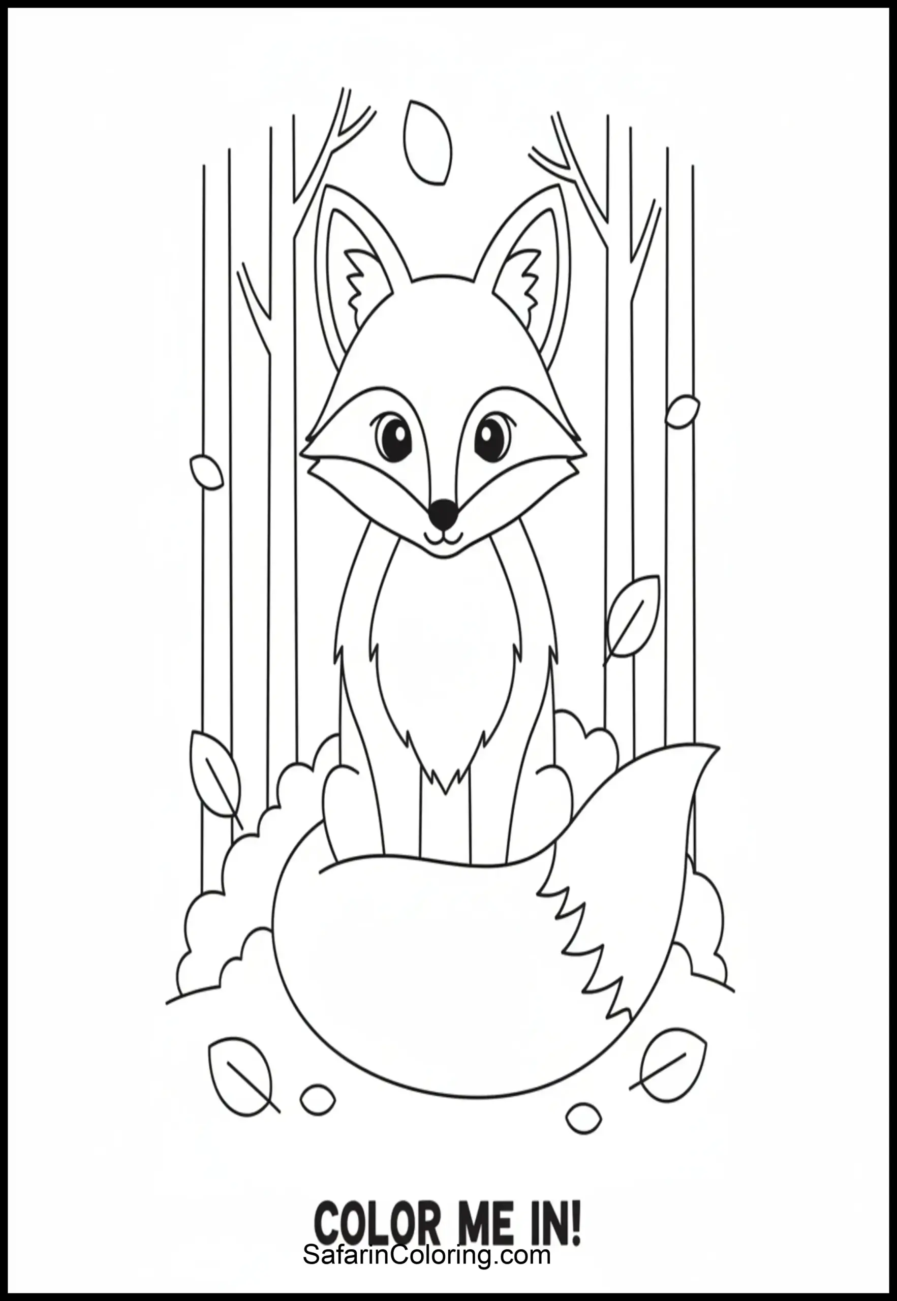 Fox Sitting Forest Scaled