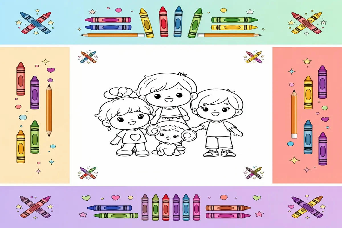 friendship coloring pages for kids - Free Printable Coloring Page