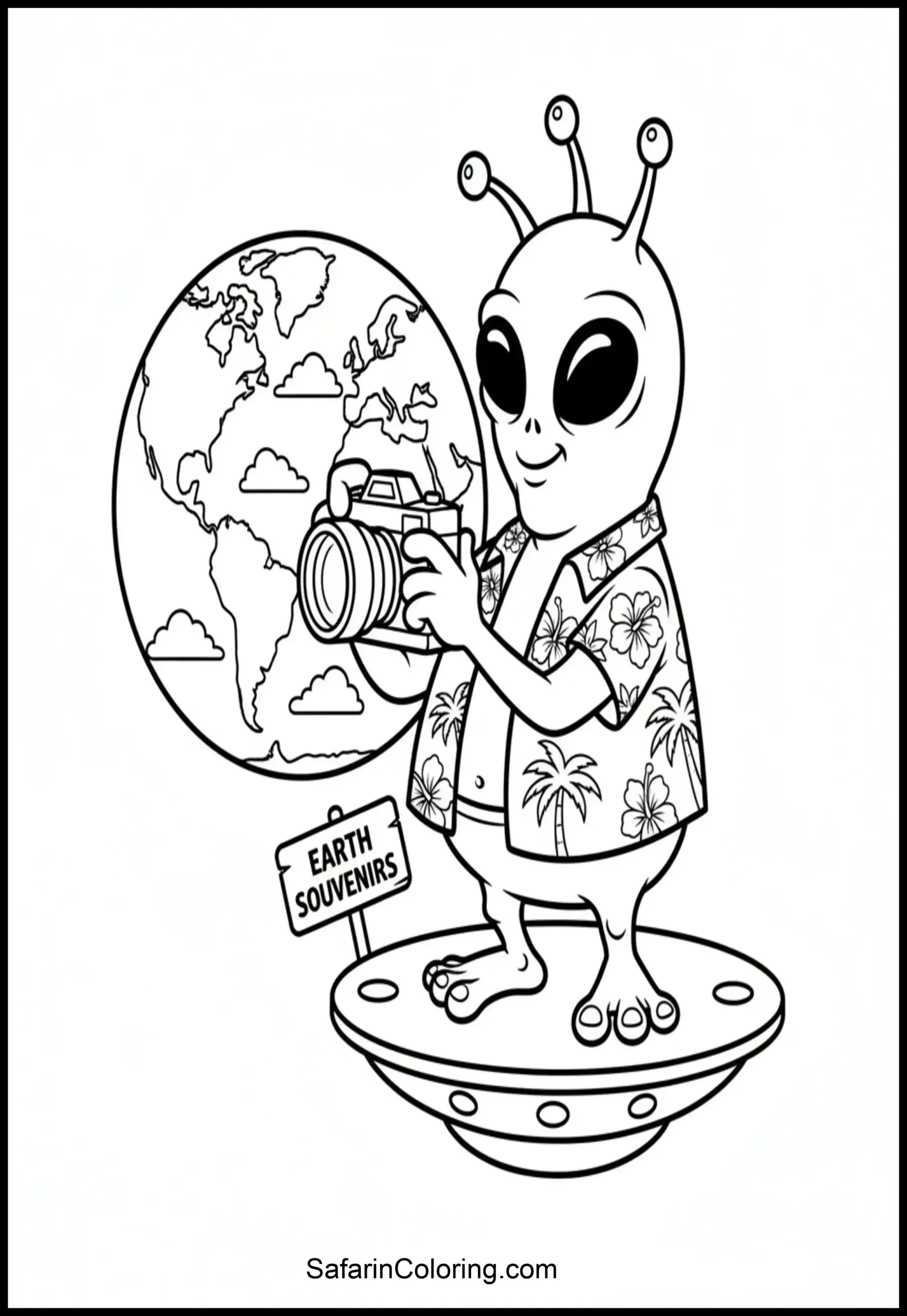 Funny Alien Tourist Scaled