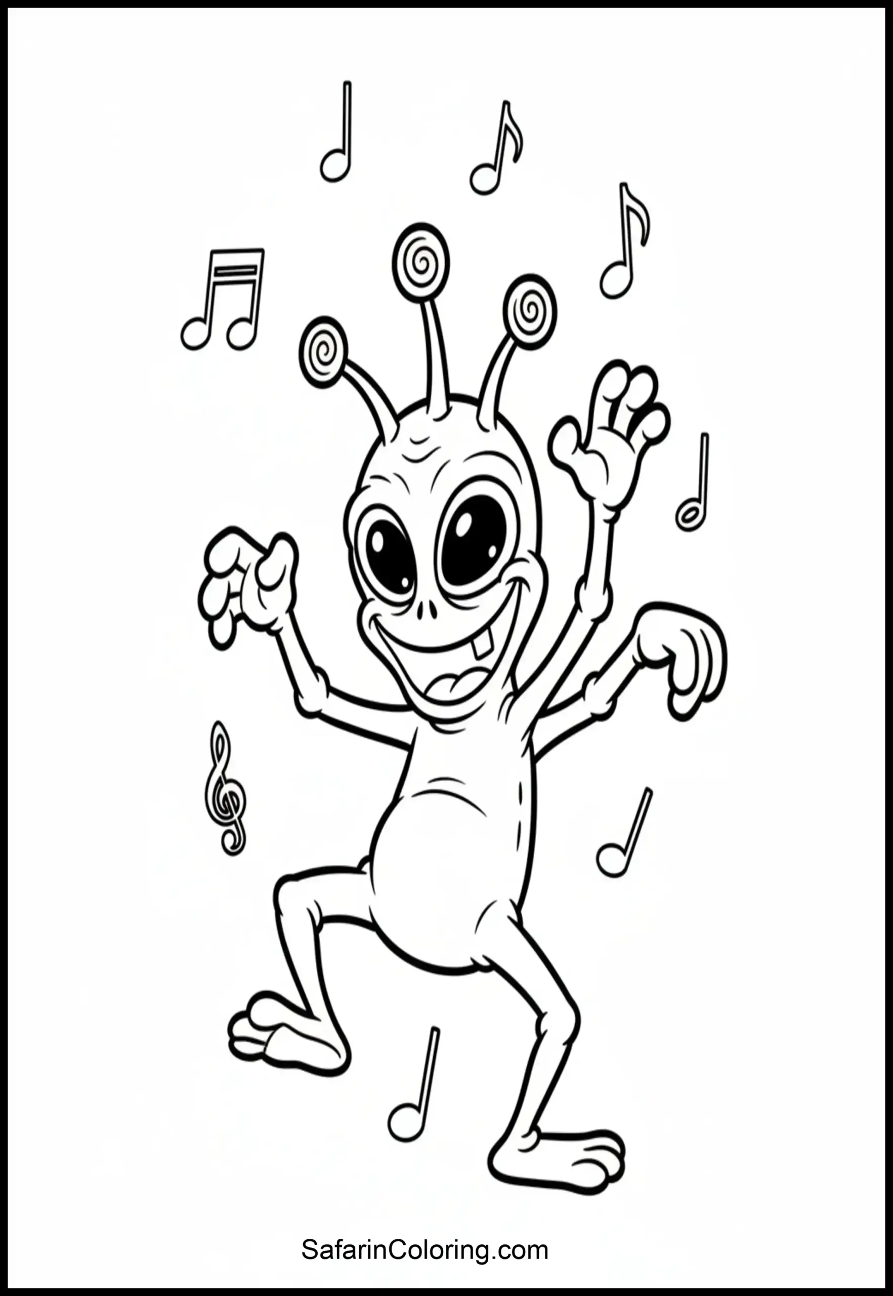 Funny Dancing Alien Scaled